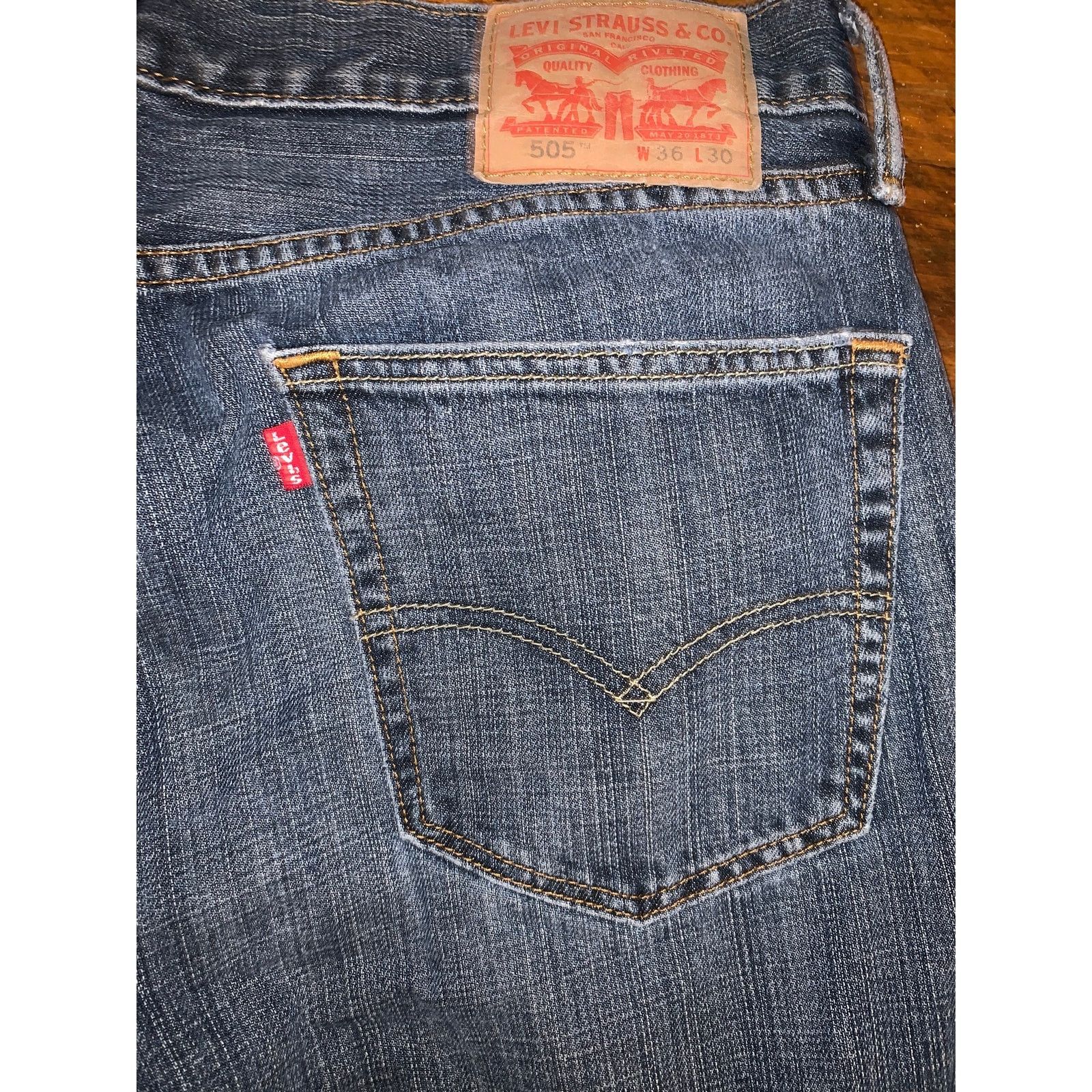 Levi's Levi’s 505 Straight Leg Jeans Mens 36x30 Dirty Wash Size US 36 / EU 52 - 10 Thumbnail