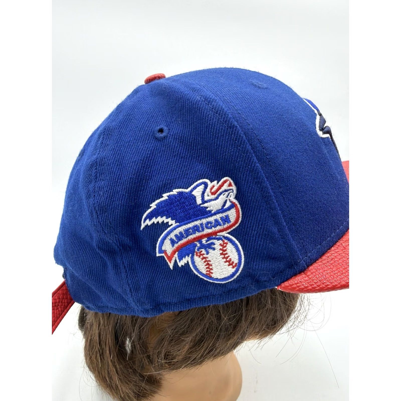 New Era VINTAGE New Era Toronto 9Fifty Strap Back Hat Blue Red Brim Mens One Size Rare Logo Size ONE SIZE - 6 Thumbnail