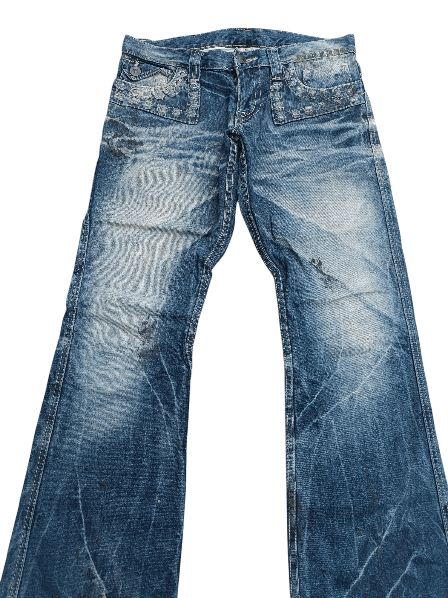 Japanese Brand × Seditionaries × Vintage FLARED💥ARMY OF NO WHISKERS STUD SEDITIONARIES DENIM Size US 32 / EU 48 - 7 Thumbnail