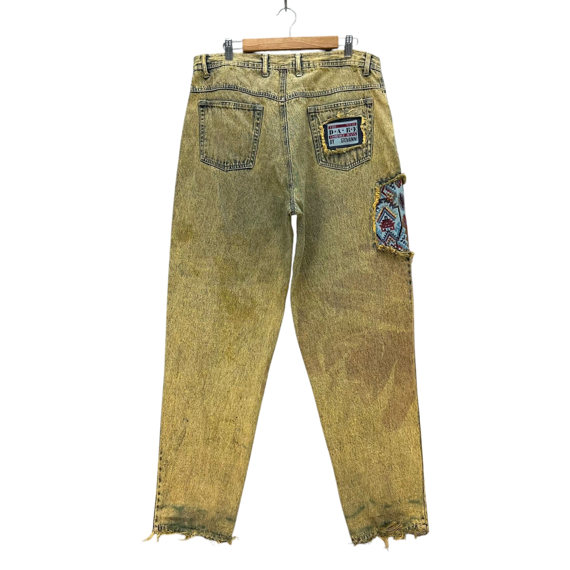 Vintage D.A.R.E by GIOVANNI Trashed Rusty Distressed Jeans #A76-1822 Size US 37 - 13 Thumbnail