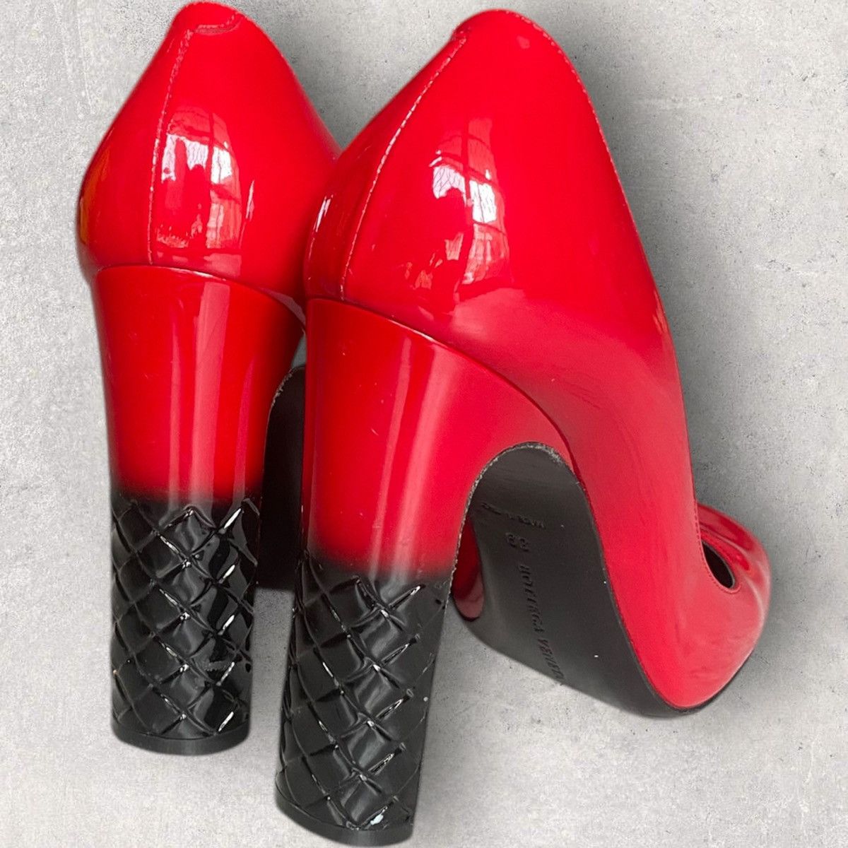 Bottega Veneta Isabella Red Patent Dip Dyed Pump Size US 9 / IT 39 - 4 Thumbnail