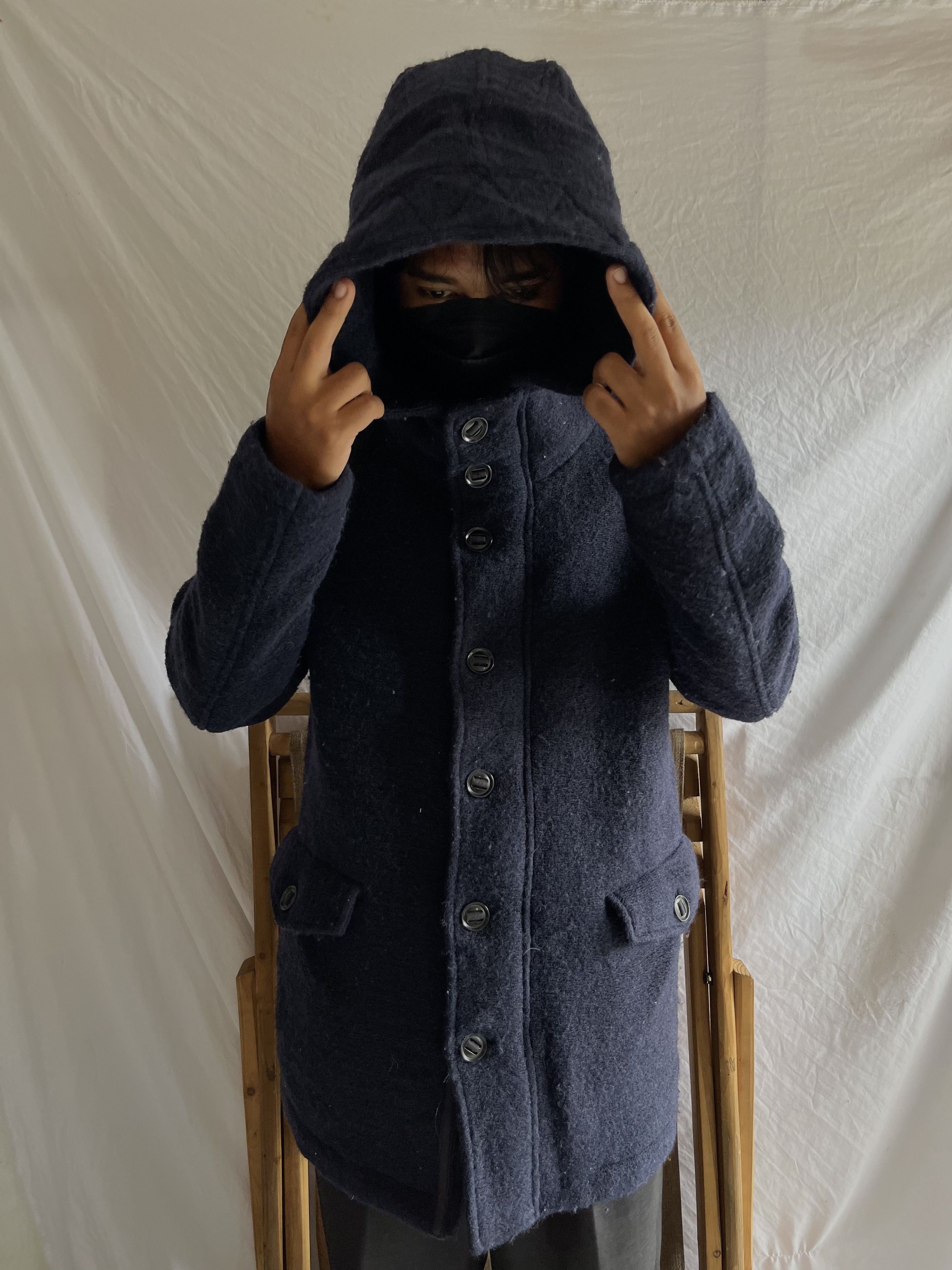 Japanese Brand Niko And Japanese Brand Wool Jacket Yohji Yamamoto Style Size US L / EU 52-54 / 3 - 11 Thumbnail