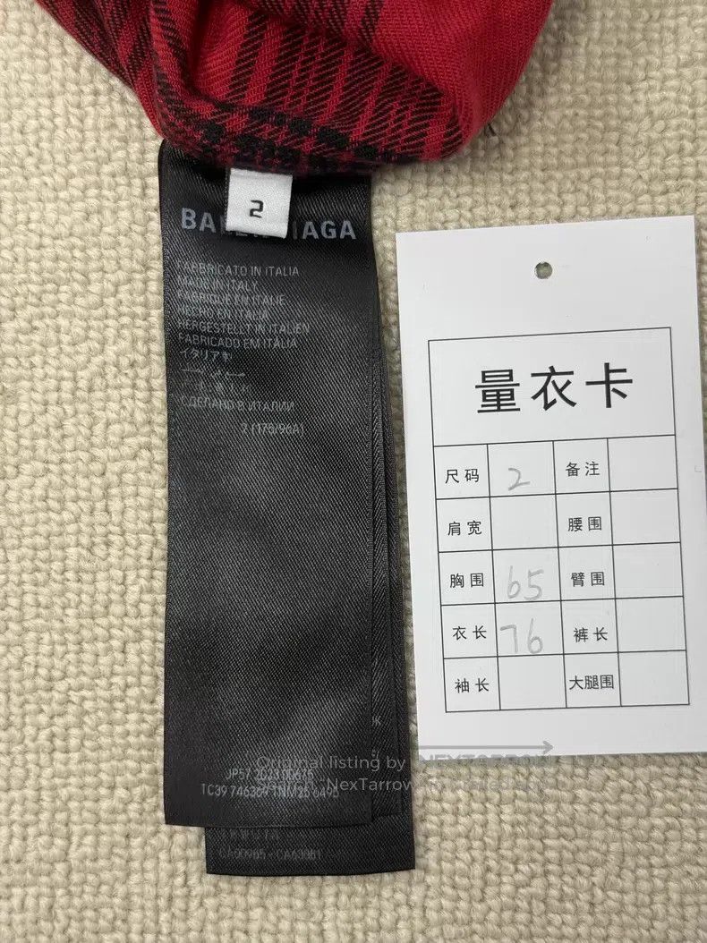 Balenciaga Balenciaga Color block checkered button-up hooded shirt re Size US M / EU 48-50 / 2 - 4 Thumbnail