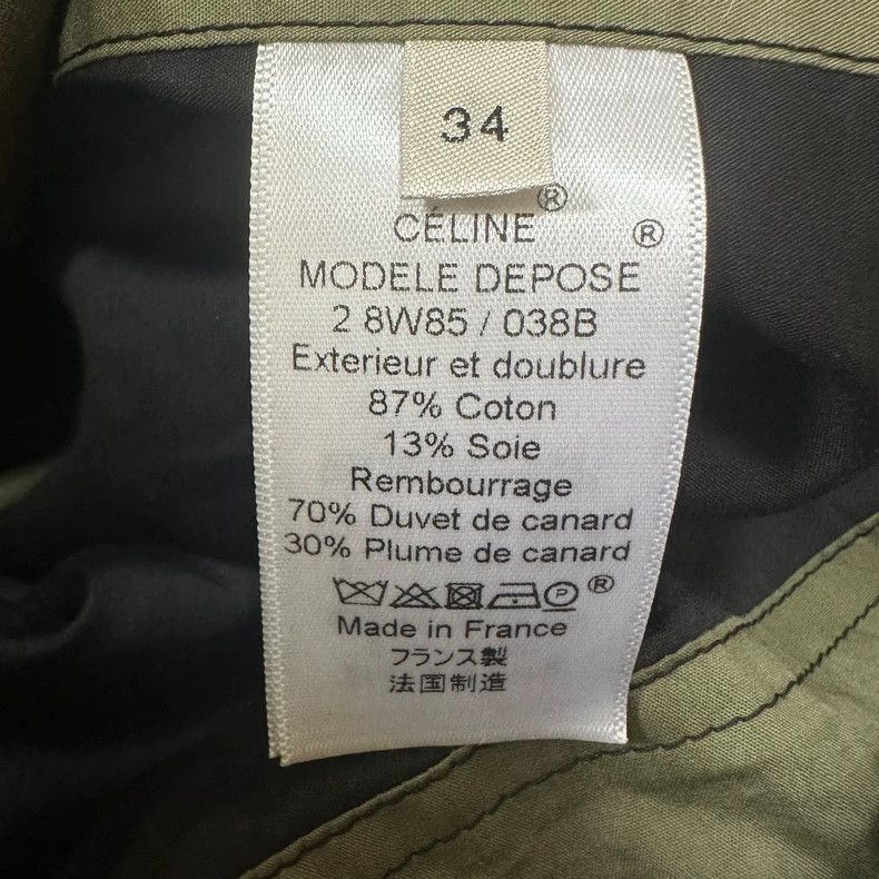 Celine celine size 34 Avocado Army Green Long Down Jacket 2502-Nex Size US M / EU 48-50 / 2 - 6 Thumbnail