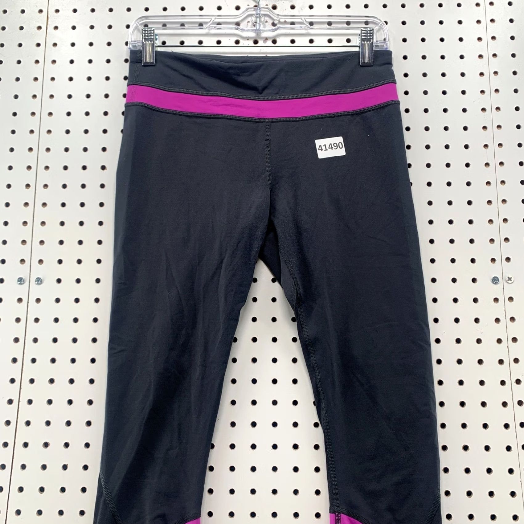 Lululemon Lululemon Inspire Crop Leggings Size 6 Black Purple Yoga Training 28x21 Womens Size 28" / US 6 / IT 42 - 2 Thumbnail