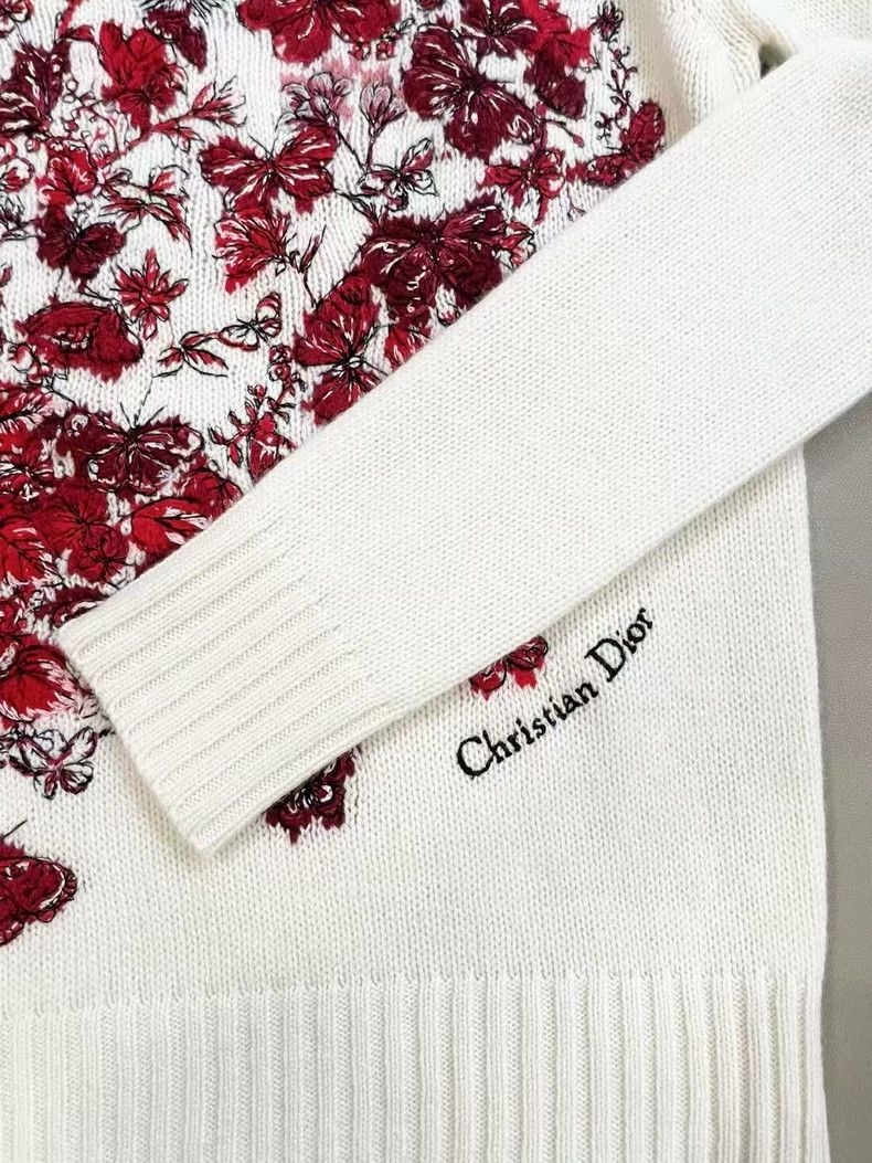 Dior Dior Embroidered cashmere knitwear sweater Size XS / US 0-2 / IT 36-38 - 6 Thumbnail