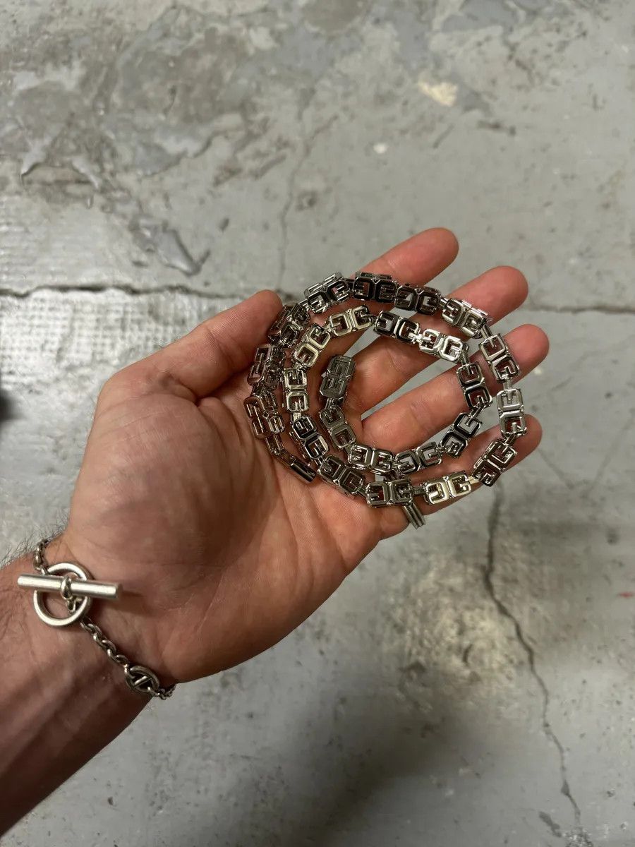 Givenchy Givenchy G Cube Silvery Necklace Size ONE SIZE - 5 Thumbnail