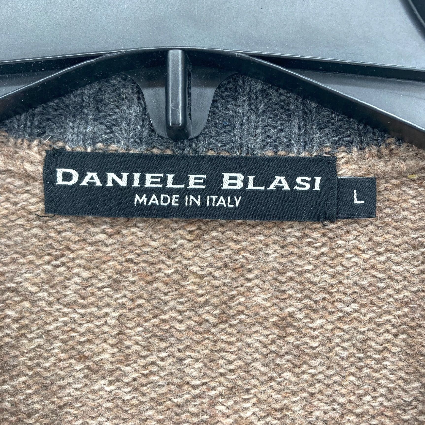 Vintage Daniele Blasi Sweater Mens Large Brown Wool Blend Quarter Zip Mock Neck Italy Size US L / EU 52-54 / 3 - 4 Thumbnail