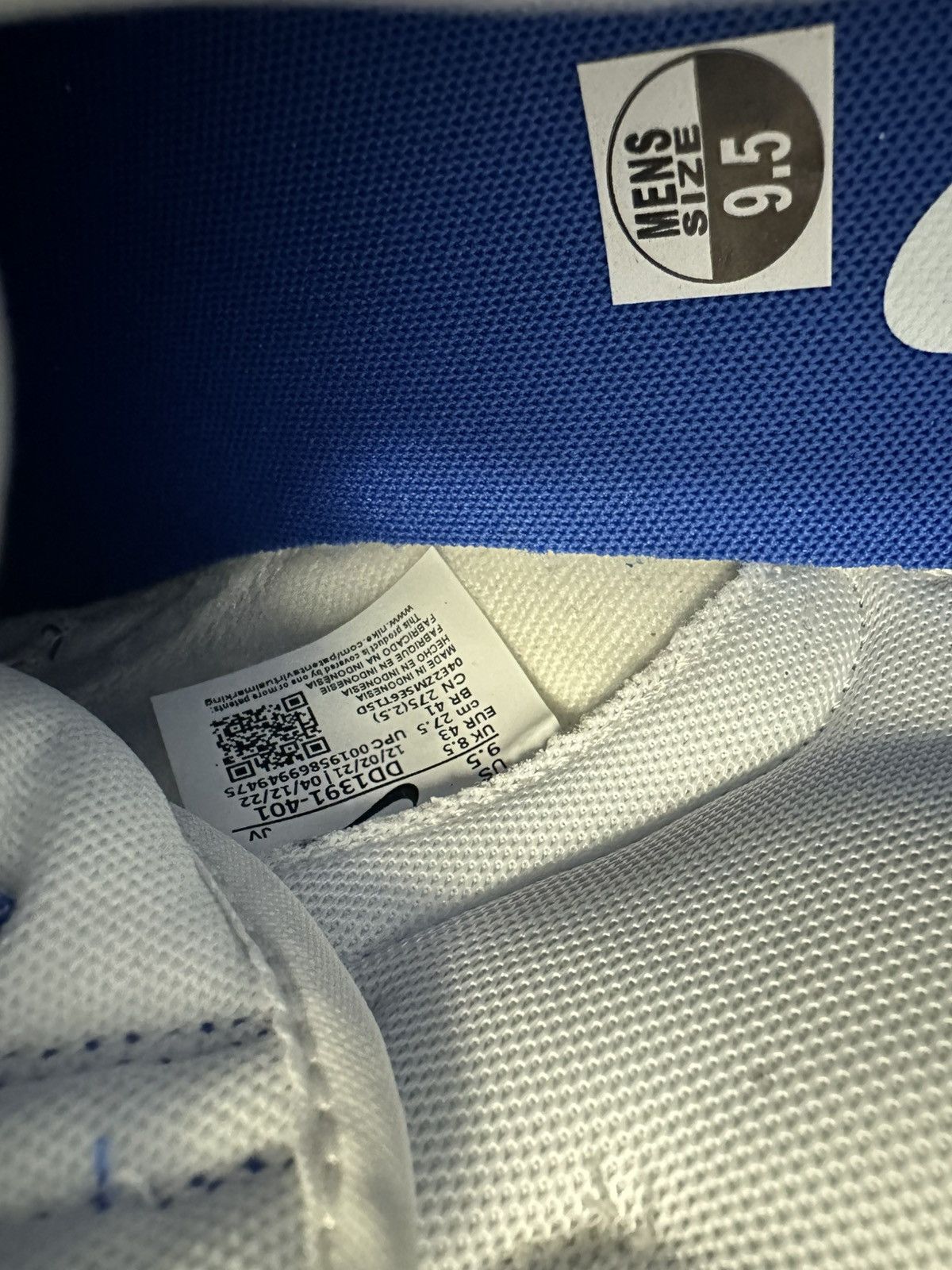 Nike Dunk 9.5 Blue/White Size US 9.5 / EU 42-43 - 5 Thumbnail