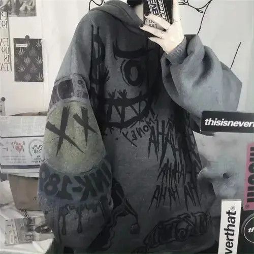 Other Funny Punk Hoodies Tops Females Clothes Hoodie Girl Size US S / EU 44-46 / 1 - 8 Thumbnail