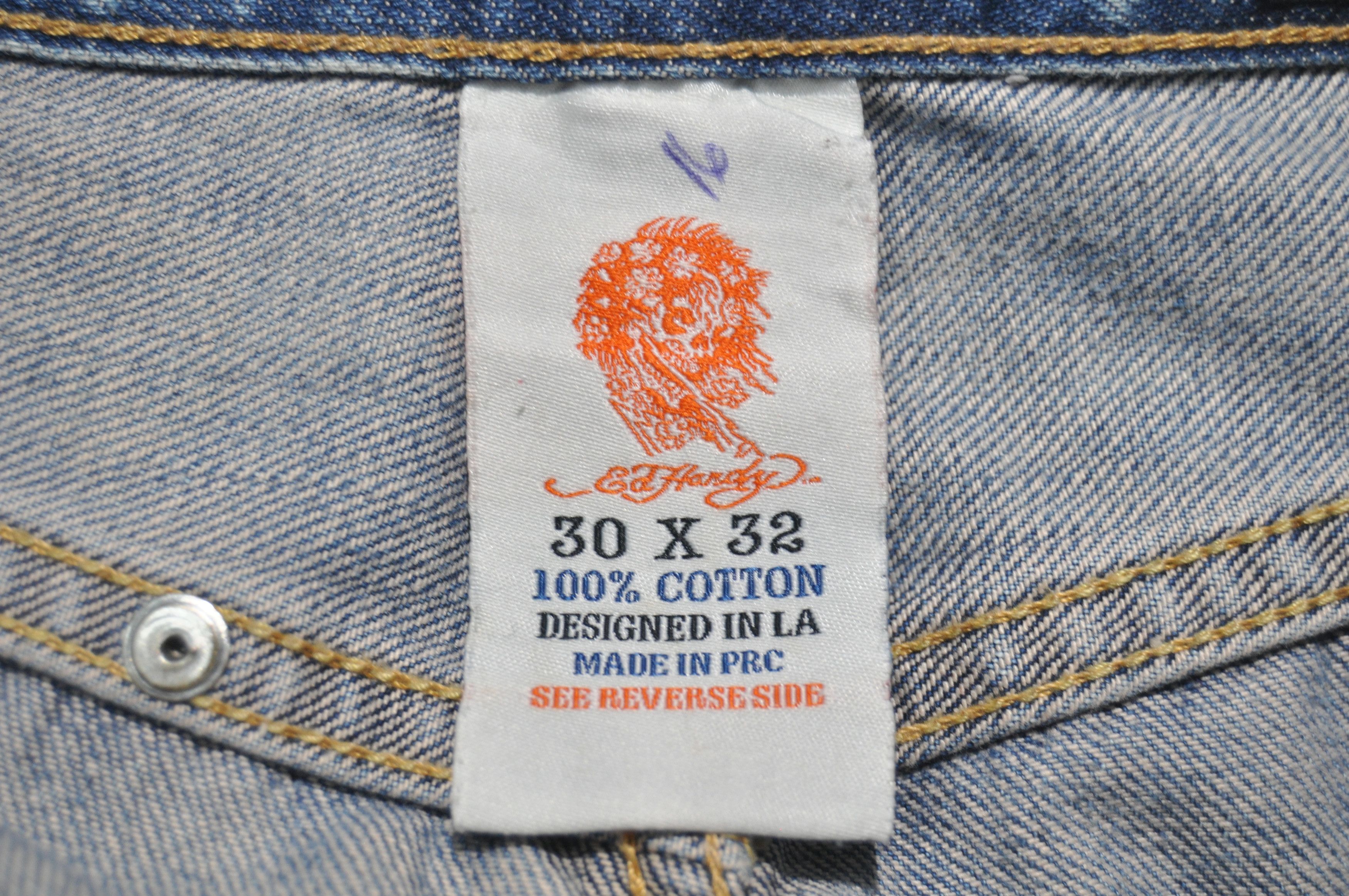 Ed Hardy Ed Hardy - Studded Multi-Patch Denim Jean Size US 30 / EU 46 - 15 Thumbnail