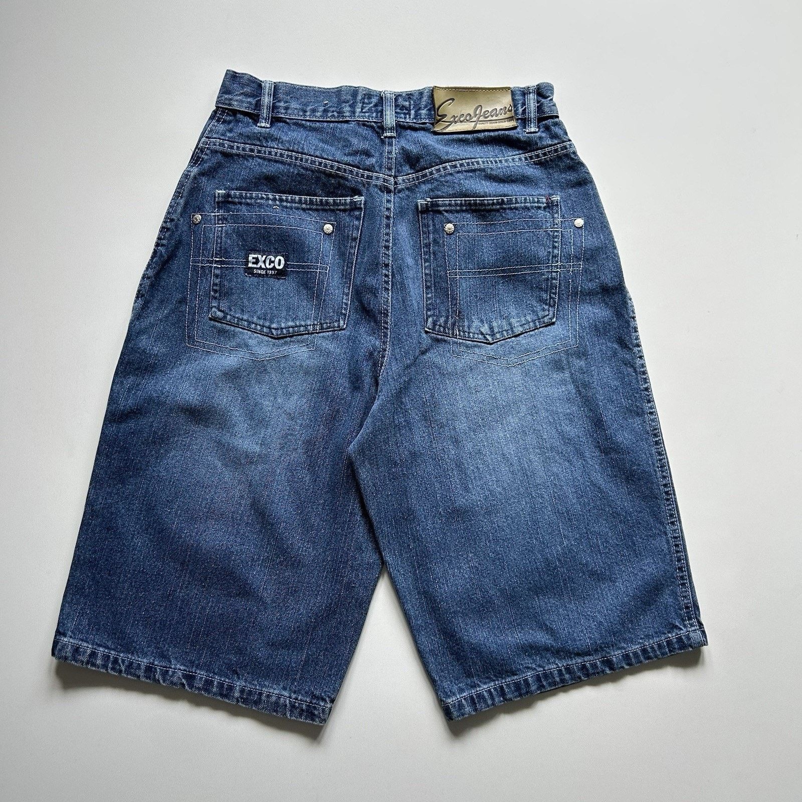Vintage Vintage Exco Jorts Mens 28 Y2K Blue Denim Jean Shorts Baggy Size US 28 / EU 44 - 1 Thumbnail