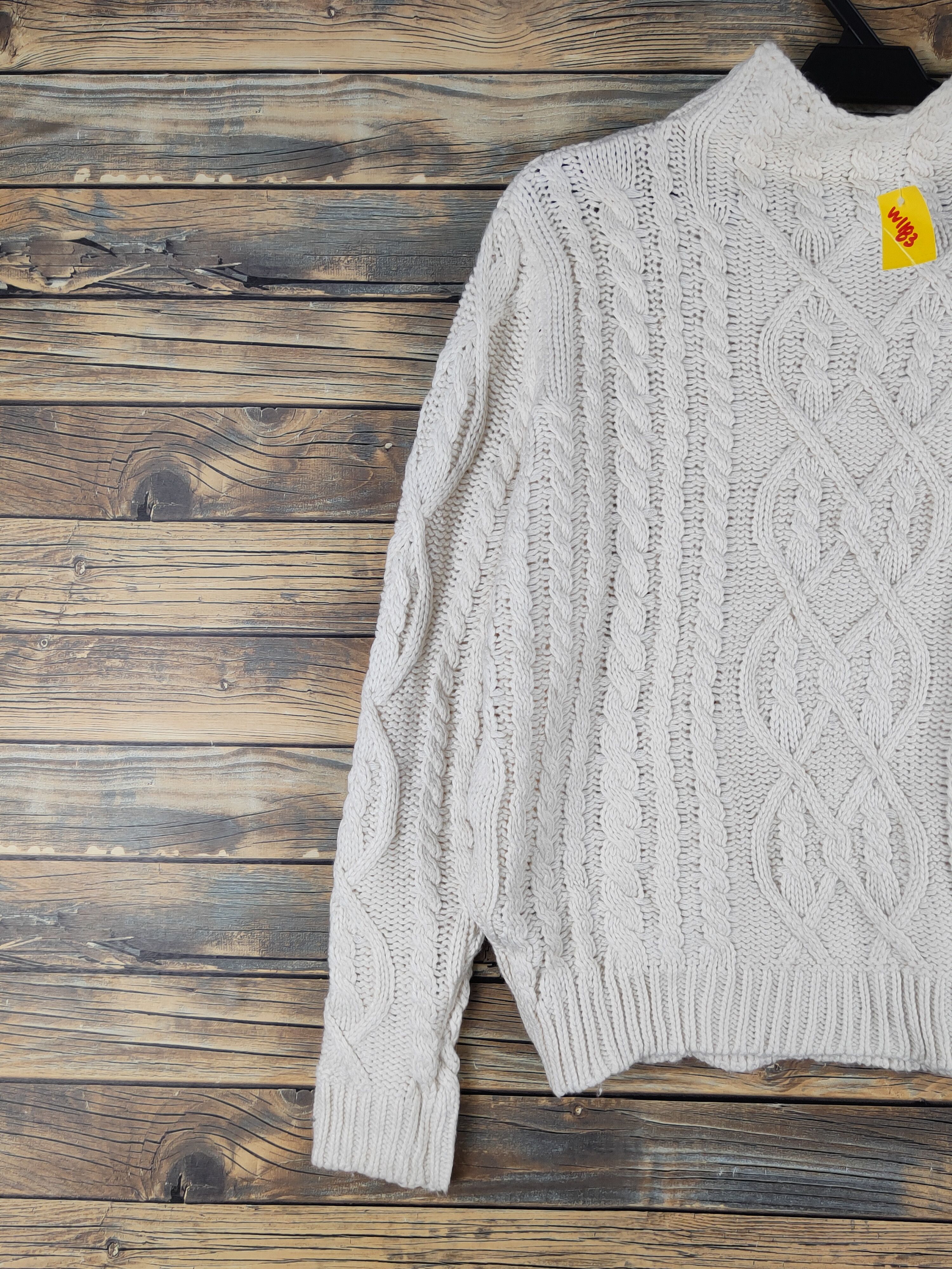 Aran Isles Knitwear Japan vintage Cream cable Knitwear Sweatshirts #W1183 Size M / US 6-8 / IT 42-44 - 8 Thumbnail
