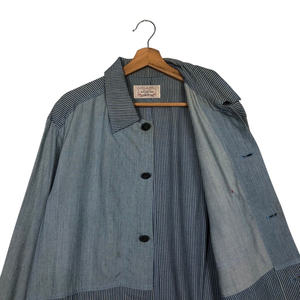 Japanese Brand Atelier SAB Multi-Stripe Work Jacket Hickory Issey Miyake Size US M / EU 48-50 / 2 - 13 Thumbnail