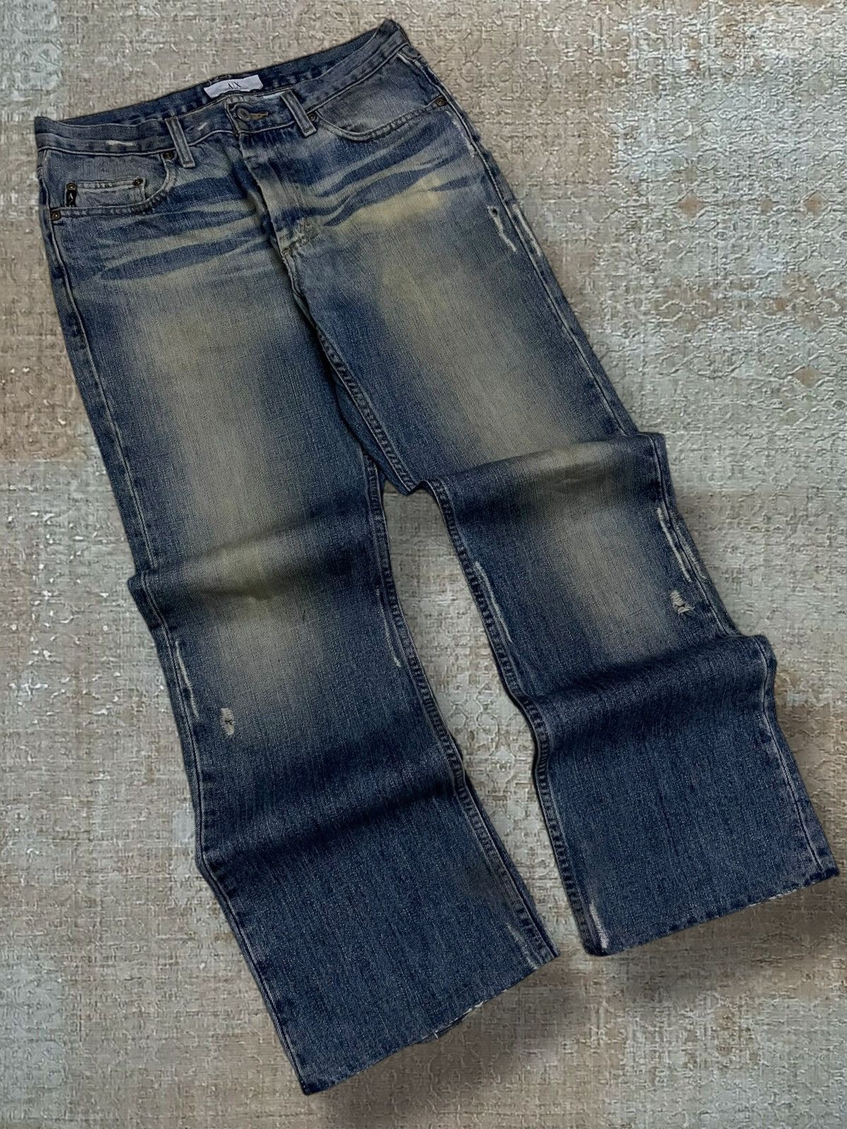 Armani Exchange Vintage 1990s Designer Armani Exchange Distressed Denim Size US 30 / EU 46 - 3 Thumbnail