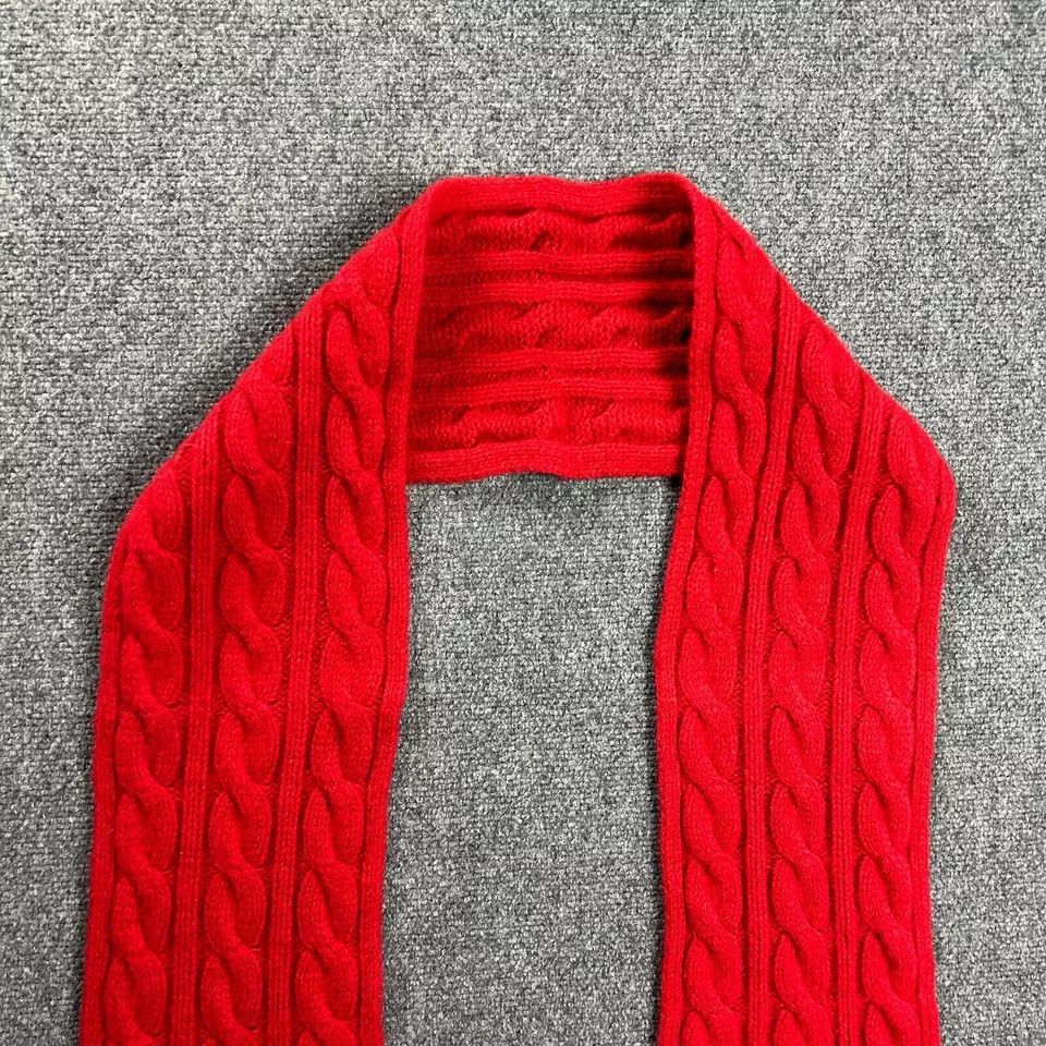 Gap Gap Scarf Womens Red Chunky Knit Lambswool Winter Adults Size ONE SIZE - 2 Thumbnail