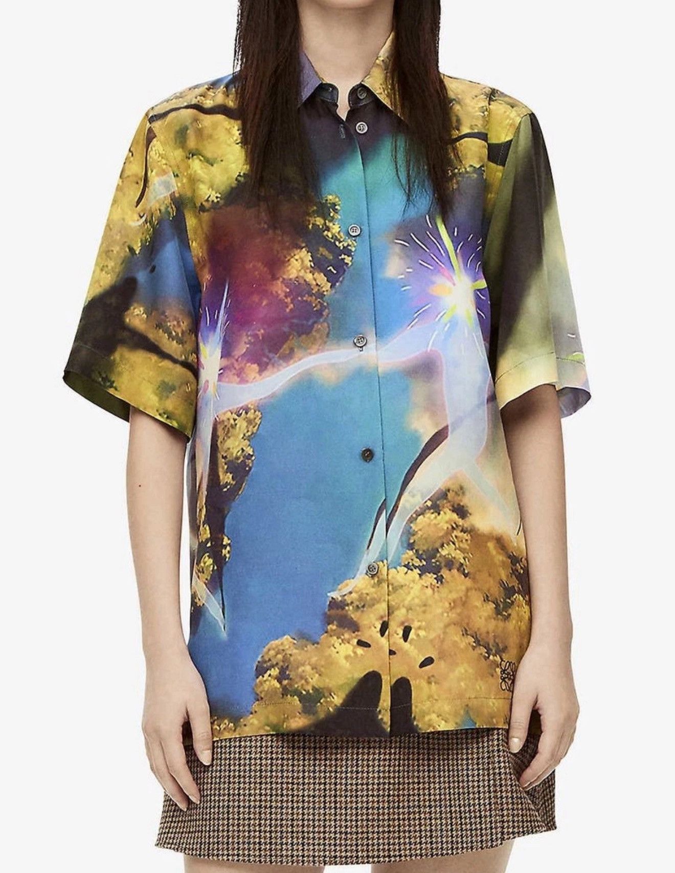 Loewe LOEWE STUDIO GHIBLI Howls Moving Castle Magic Sky Silk Shirt Size US L / EU 52-54 / 3 - 22 Thumbnail