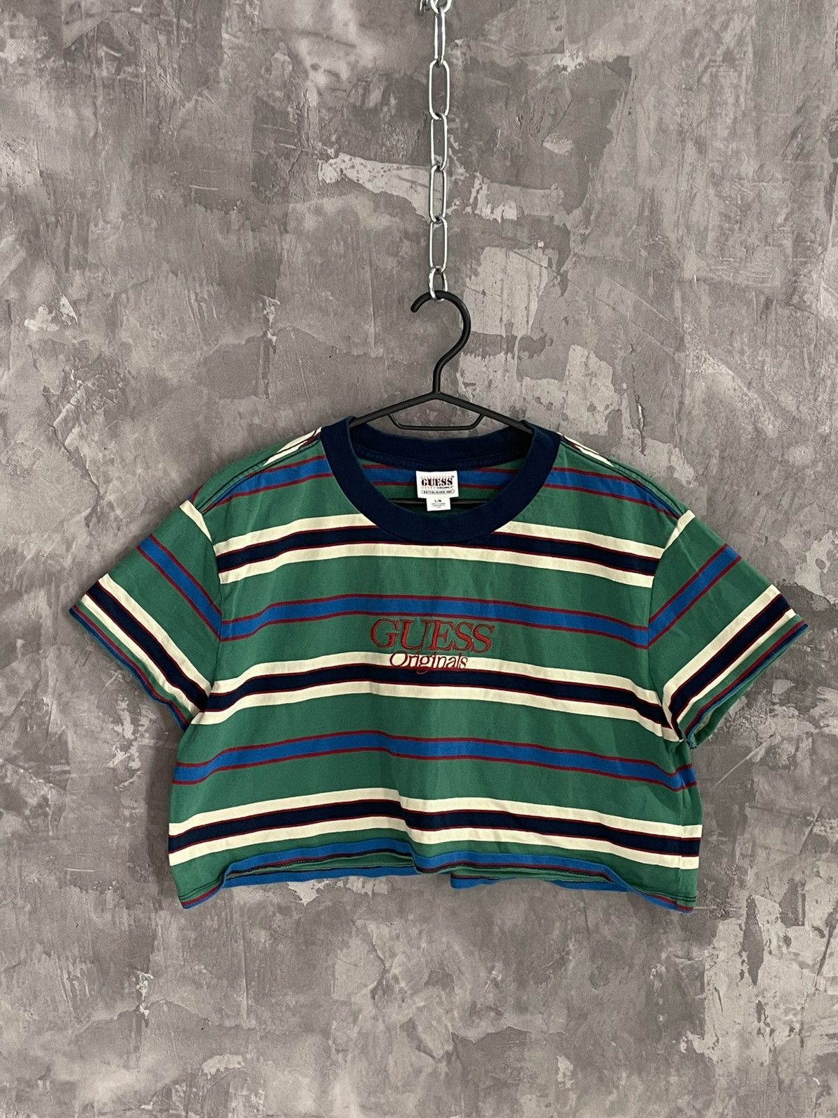 Guess Guess Y2K Glam Big Logo Avant Garde Cropped T shirt Size L / US 10 / IT 46 - 1 Thumbnail