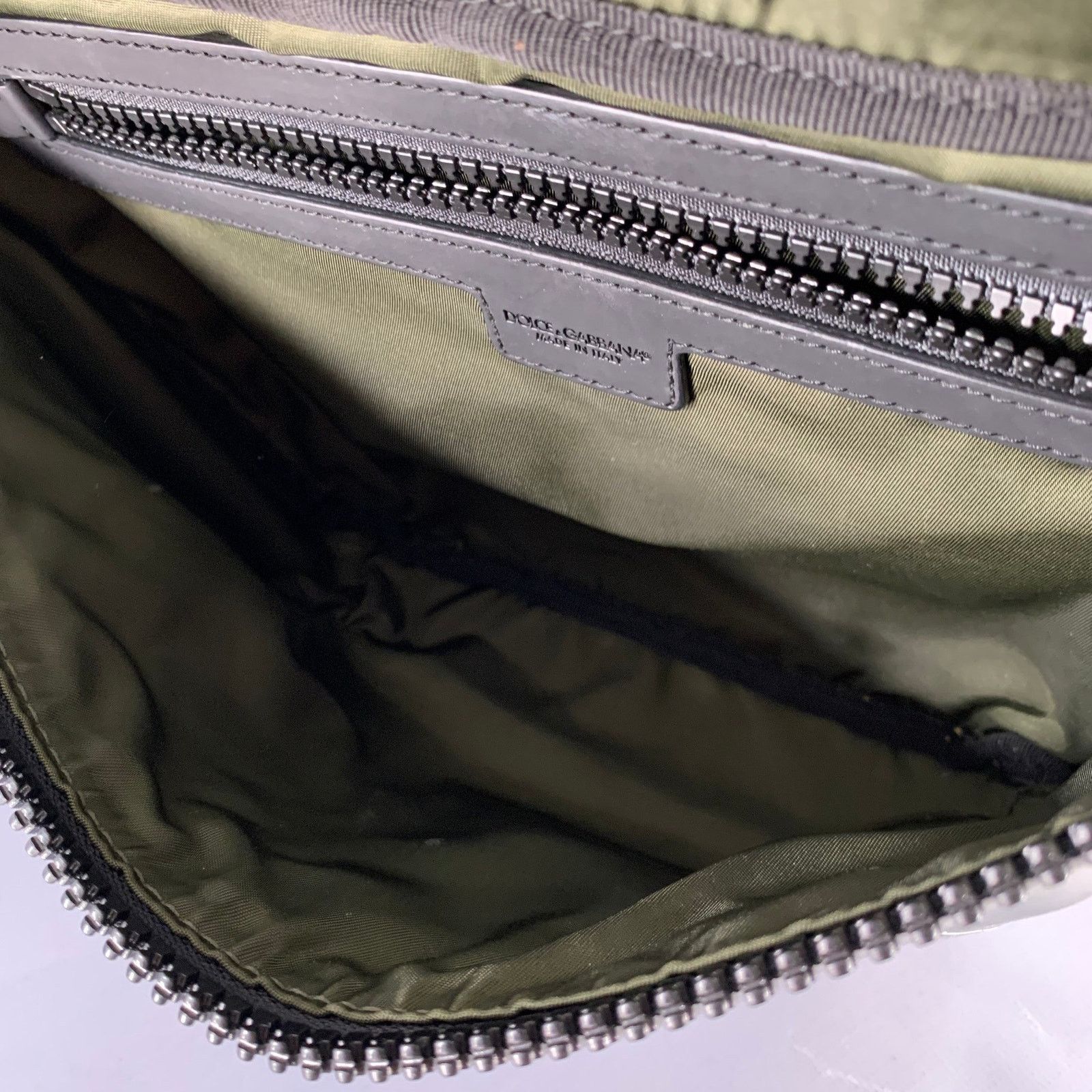 Dolce & Gabbana Grey Metallic Reflective Canvas Zip Waist Bag Size ONE SIZE - 5 Thumbnail
