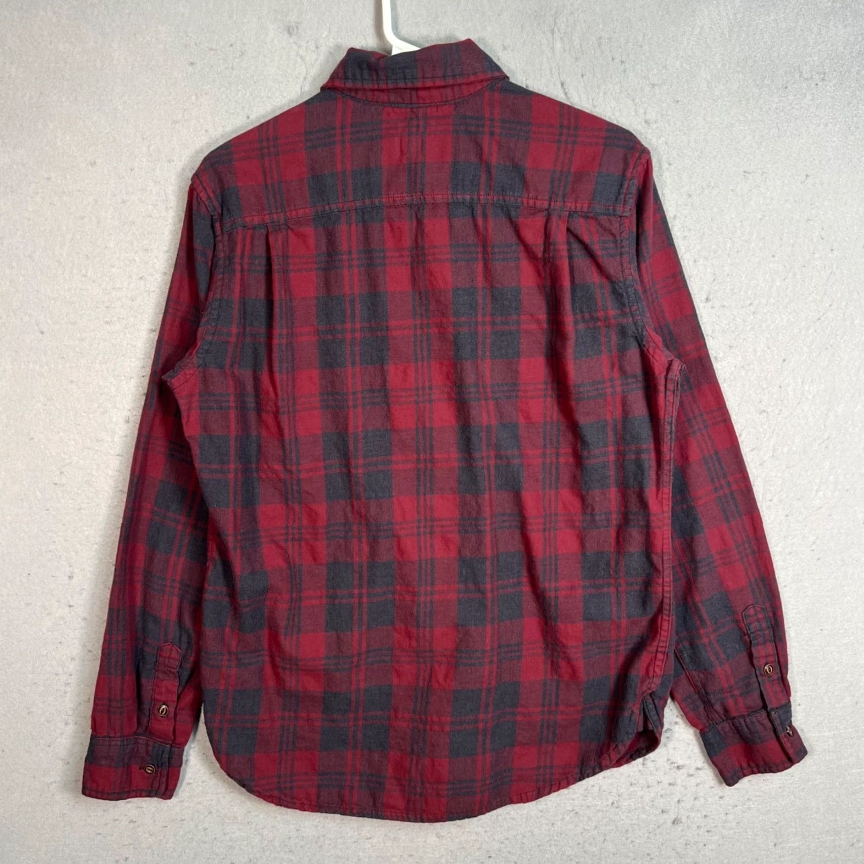 Vintage Bridge & Burn Mens Shirt Slim Fit Plaid 100% Cotton Size M Red Button-Up Long Sleeve Mens Holiday: None Size US M / EU 48-50 / 2 - 2 Thumbnail