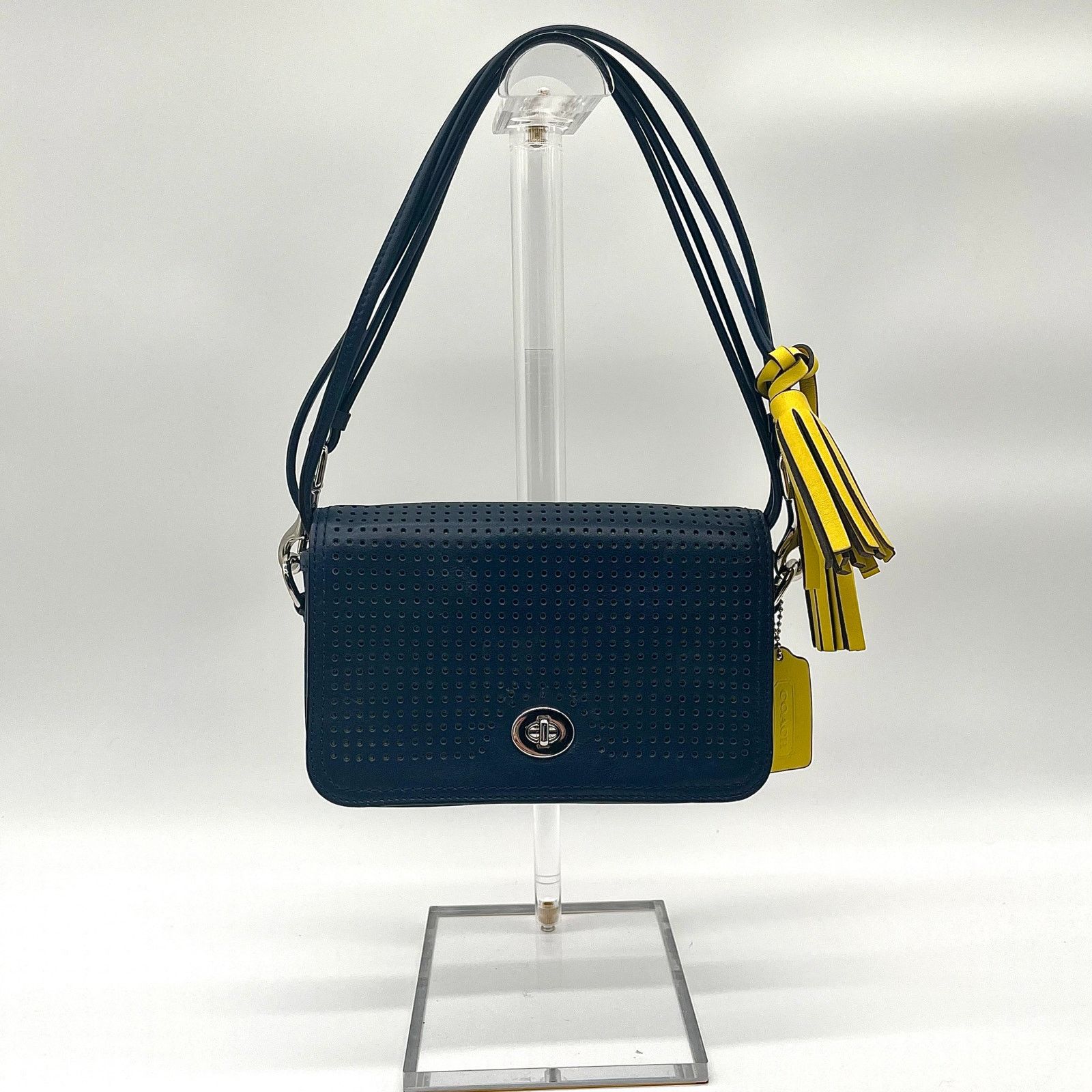 COACH Legacy Penny Turnlock Shoulder Bag, Perforated Leather