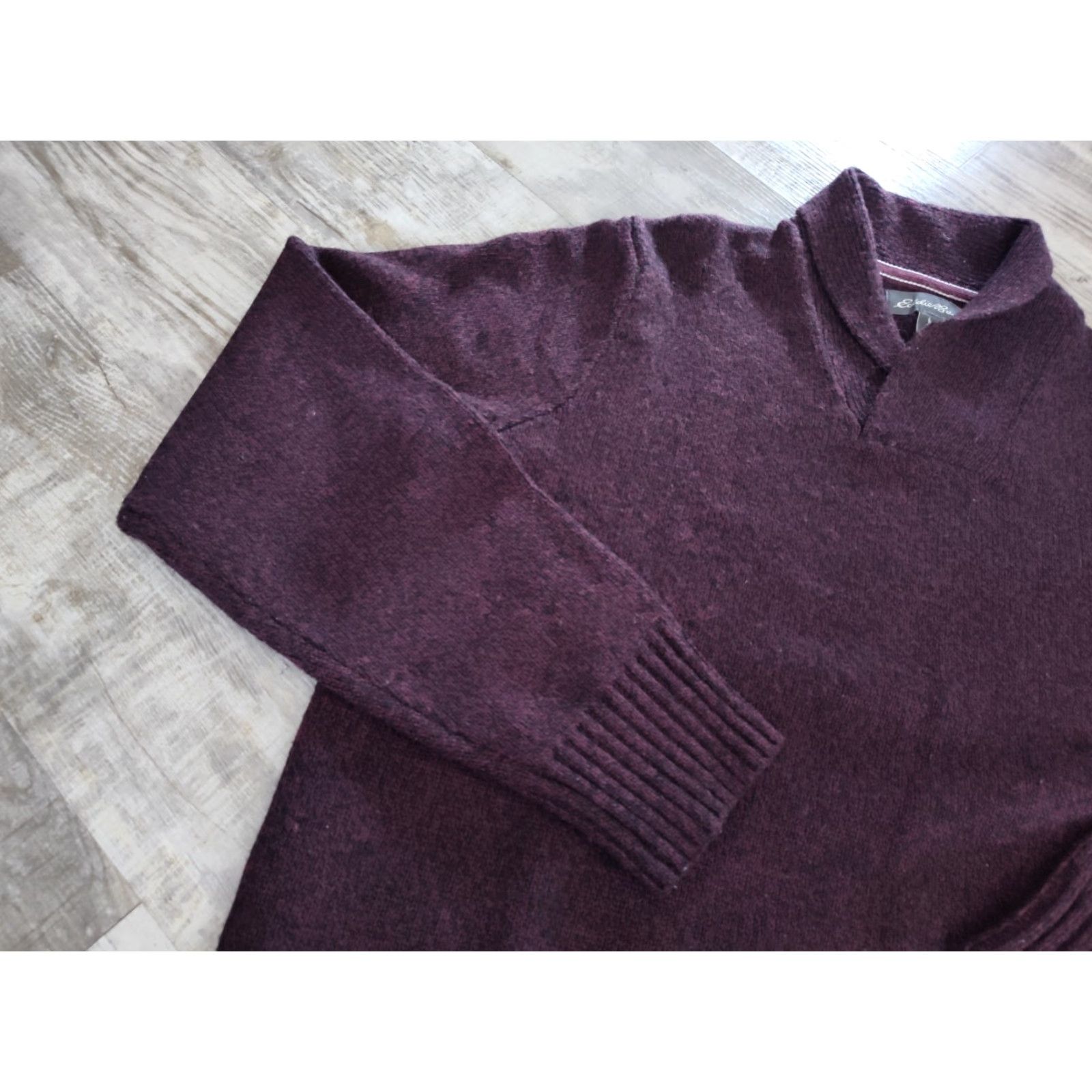 Eddie Bauer Eddie Bauer Men's Wool Blend Knit Sweater Purple Pullover Shawl Neck L Outdoor Size US L / EU 52-54 / 3 - 5 Thumbnail