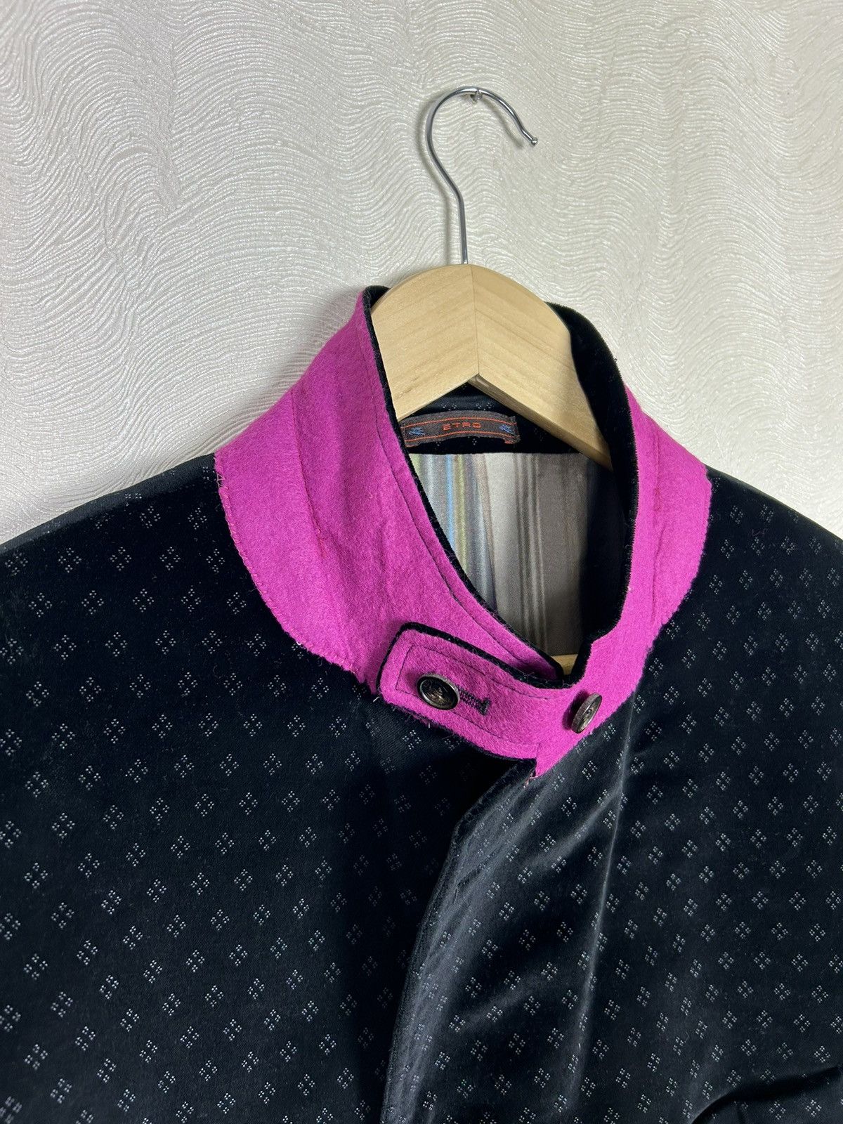 Designer × Etro ETRO Briseide Velour Abstract Pattern Velvet Blazer Luxury Size 40R - 4 Thumbnail