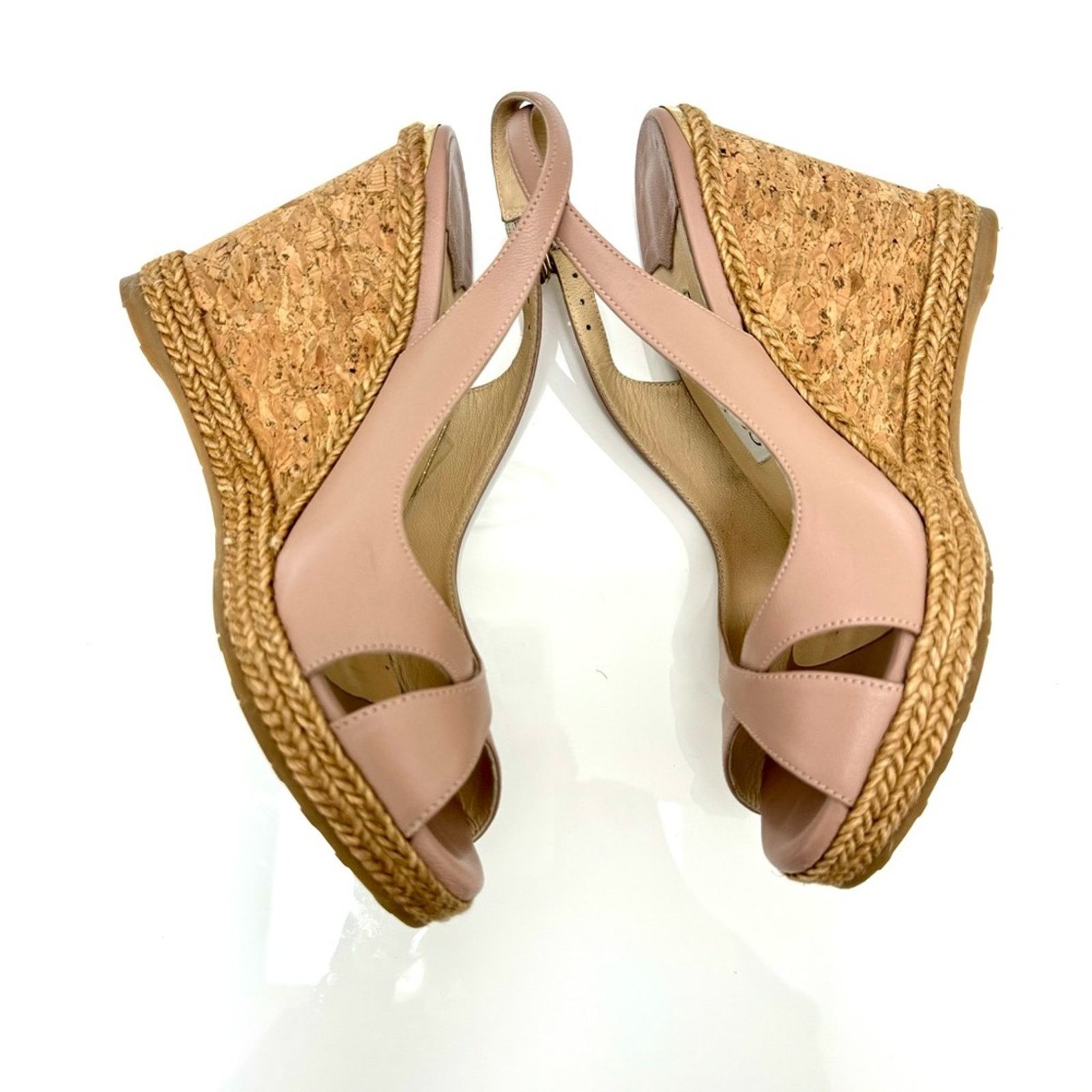 Jimmy Choo Jimmy Choo pink leather Amely wedge heeled pumps, Size 38,5 Size US 8 / IT 38 - 5 Thumbnail