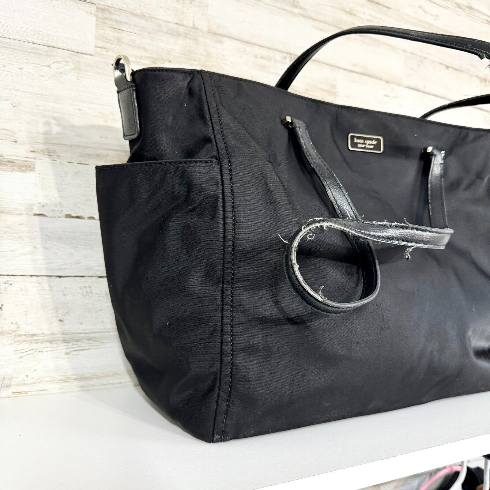 Kate Spade Kate Spade Canvas Side Pocket Diaper Bag Multi Pocket Medium Size ONE SIZE - 4 Thumbnail