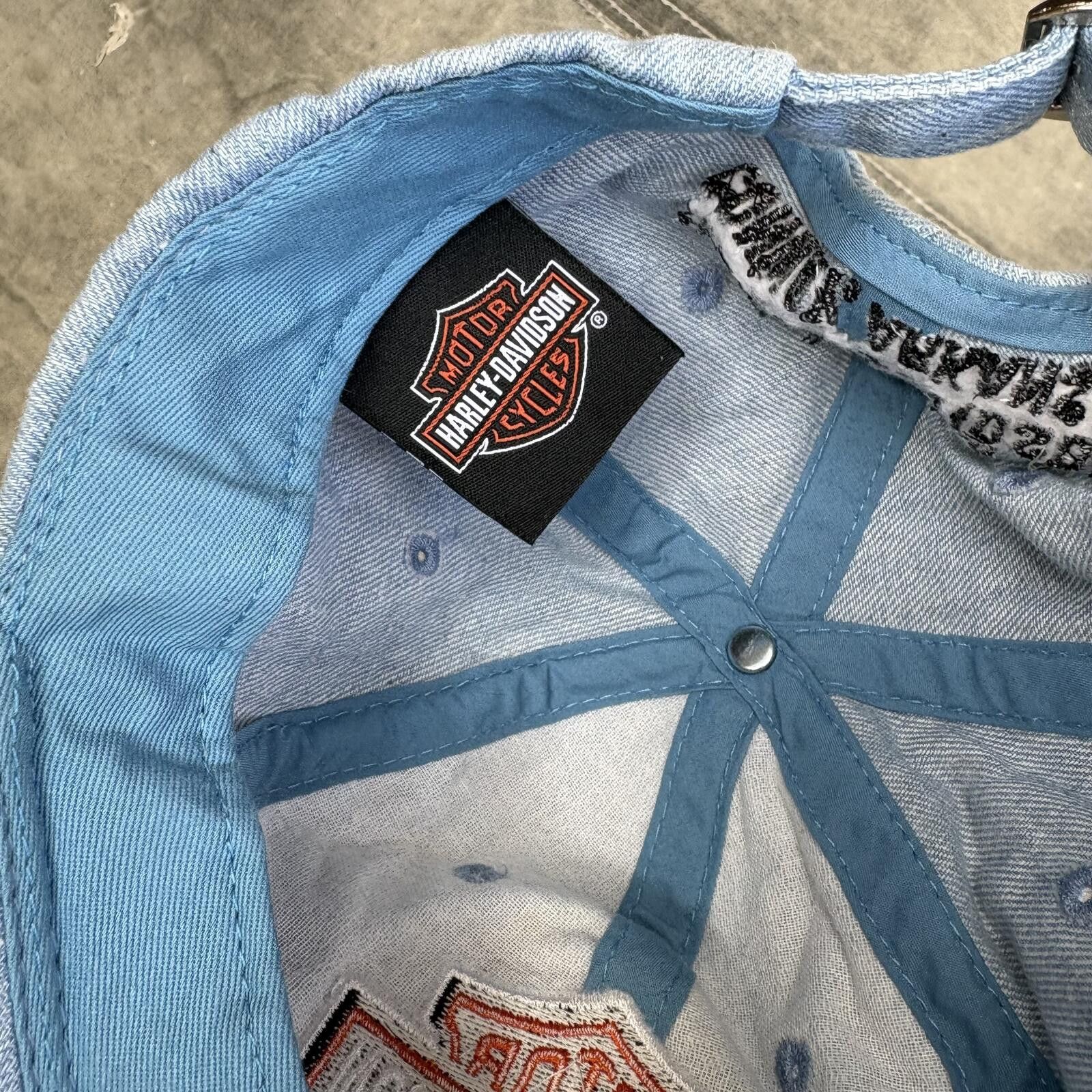 Harley Davidson Vintage Y2K Denim Harley Davidson Toad Suck Arkansas Hat Size ONE SIZE - 4 Thumbnail