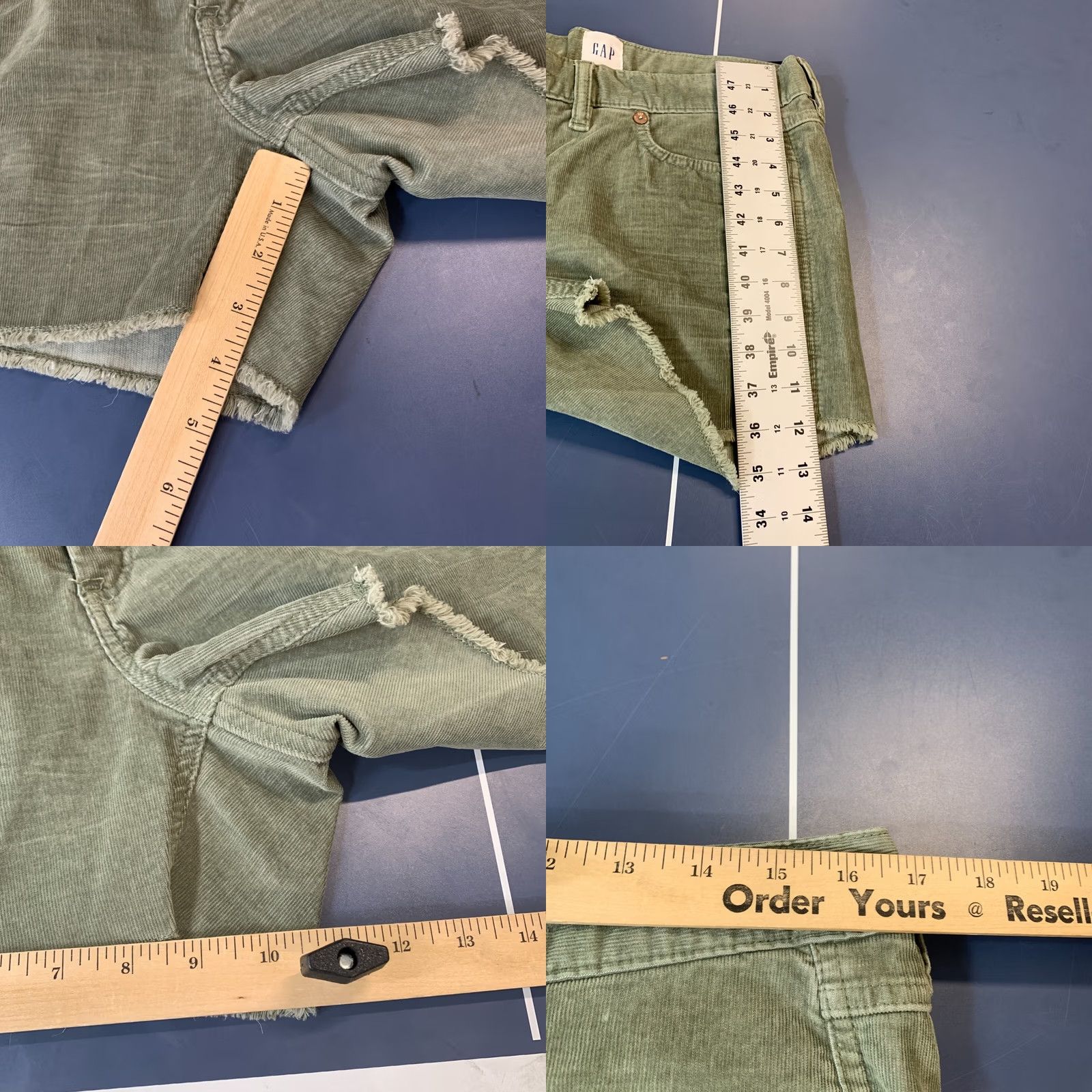 Gap Gap Cut Off Shorts Women 6 Olive Green NWT 32x4 Casual Outdoor Raw Hem Size 28" / US 6 / IT 42 - 9 Thumbnail