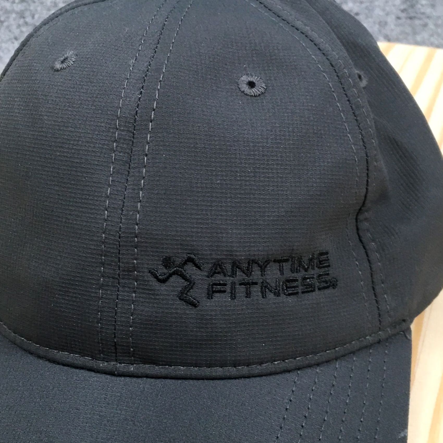 Vintage Anytime Fitness Cap America Baseball Cap Womens Gray OS Adjustable Curved Brim Size ONE SIZE - 3 Thumbnail