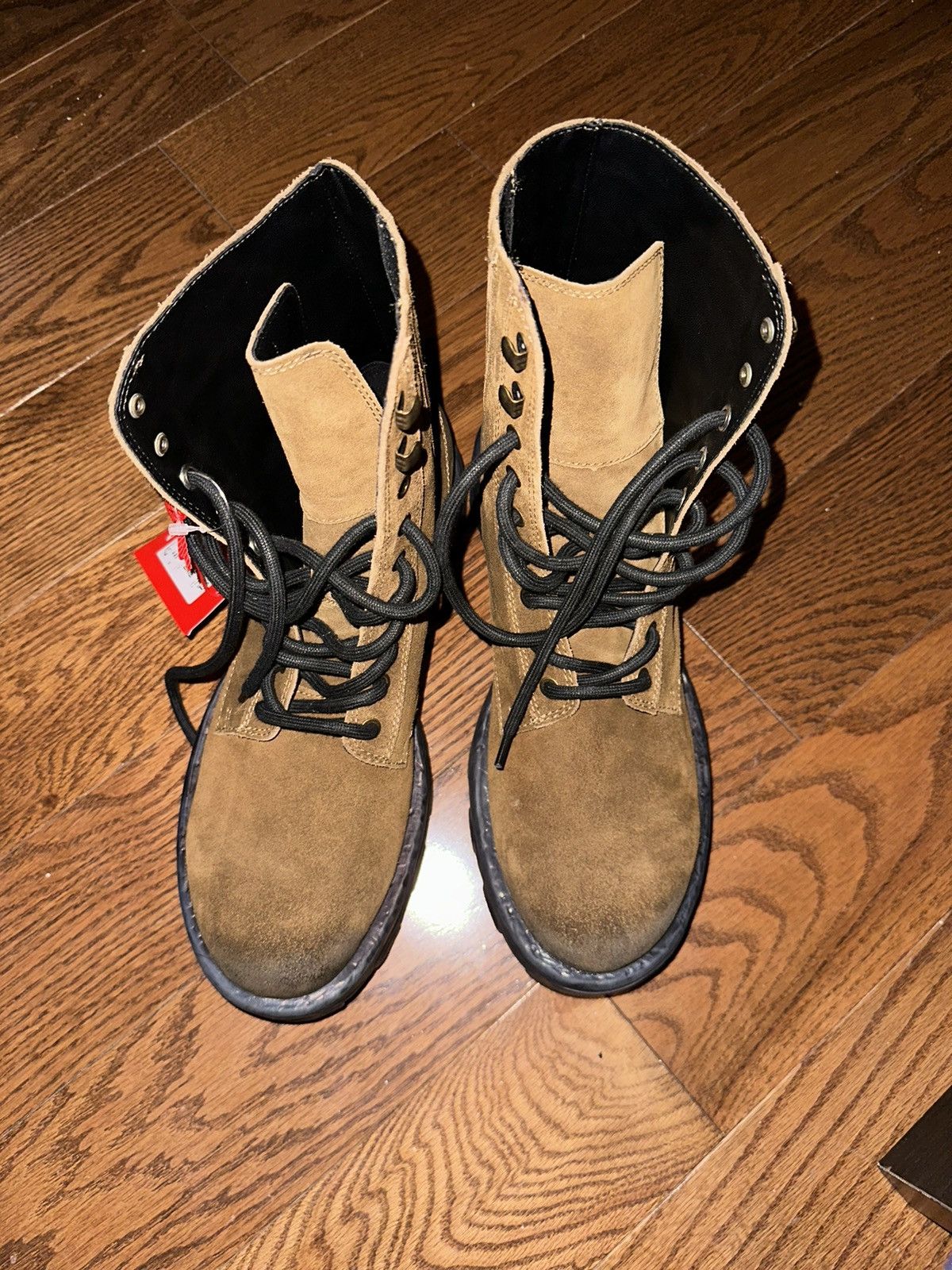 Diesel DIESEL D-HAMMER BT Combat Boots - Walnut Brown Oiled Suede Size US 10.5 / EU 43-44 - 10 Thumbnail