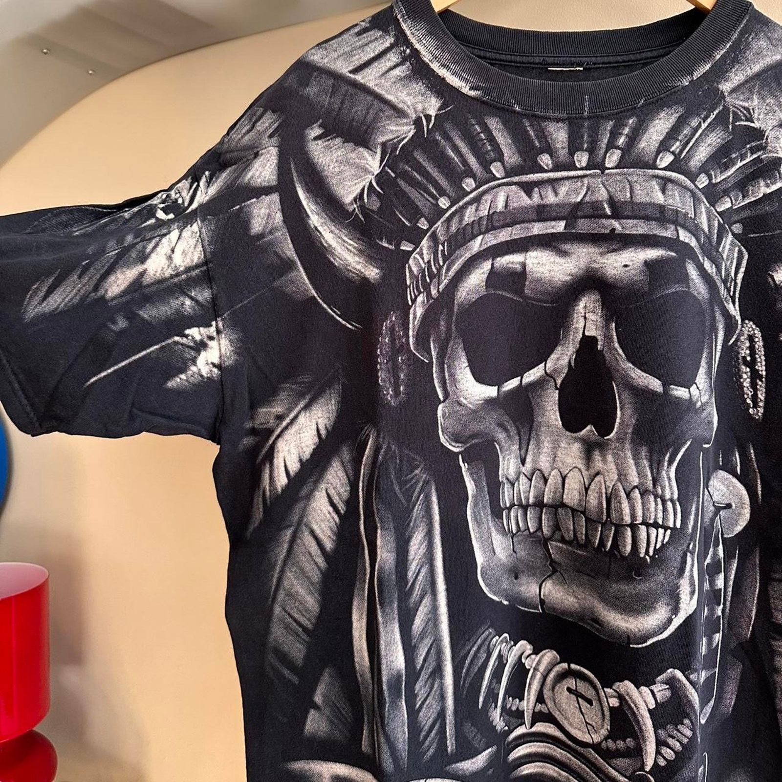 Liquid Blue × Vintage Vintage Skeleton AOP Liquid Blue Shirt Size US XL / EU 56 / 4 - 3 Thumbnail