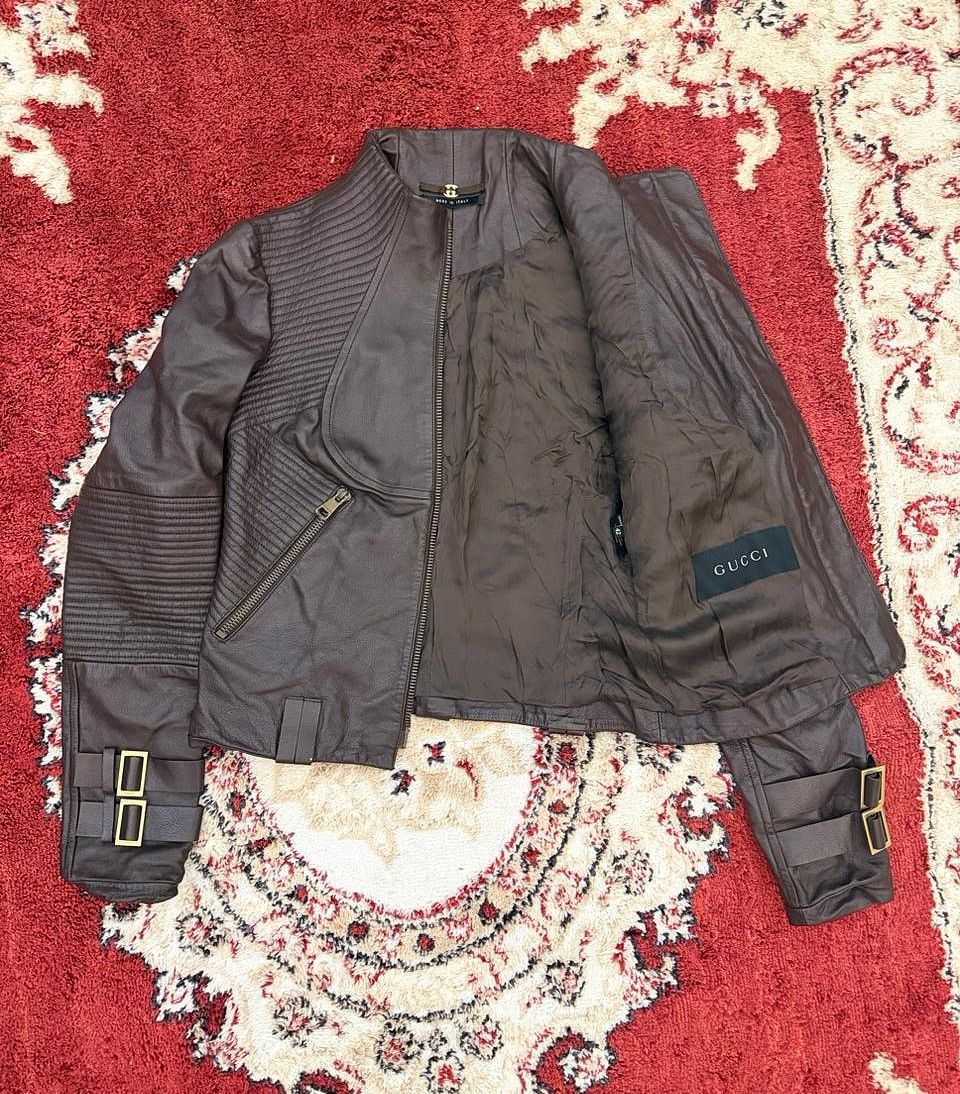 Gucci Gucci Vintage Women’s Leather Jacket Tom Ford Era Y2k 42IT Size M / US 6-8 / IT 42-44 - 5 Thumbnail