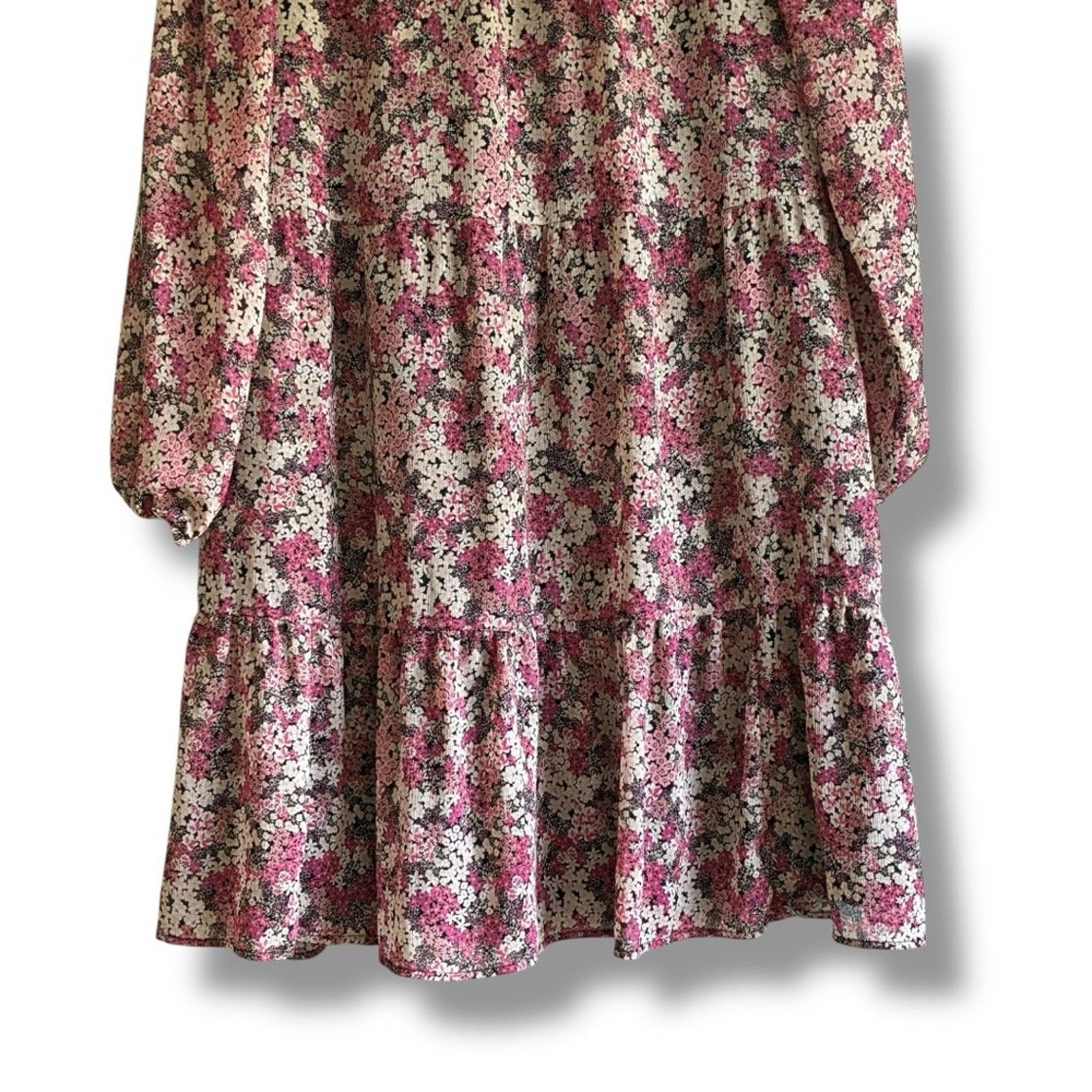 Loft LOFT Petite floral tiered long sleeve shirtdress Size XS / US 0-2 / IT 36-38 - 6 Thumbnail