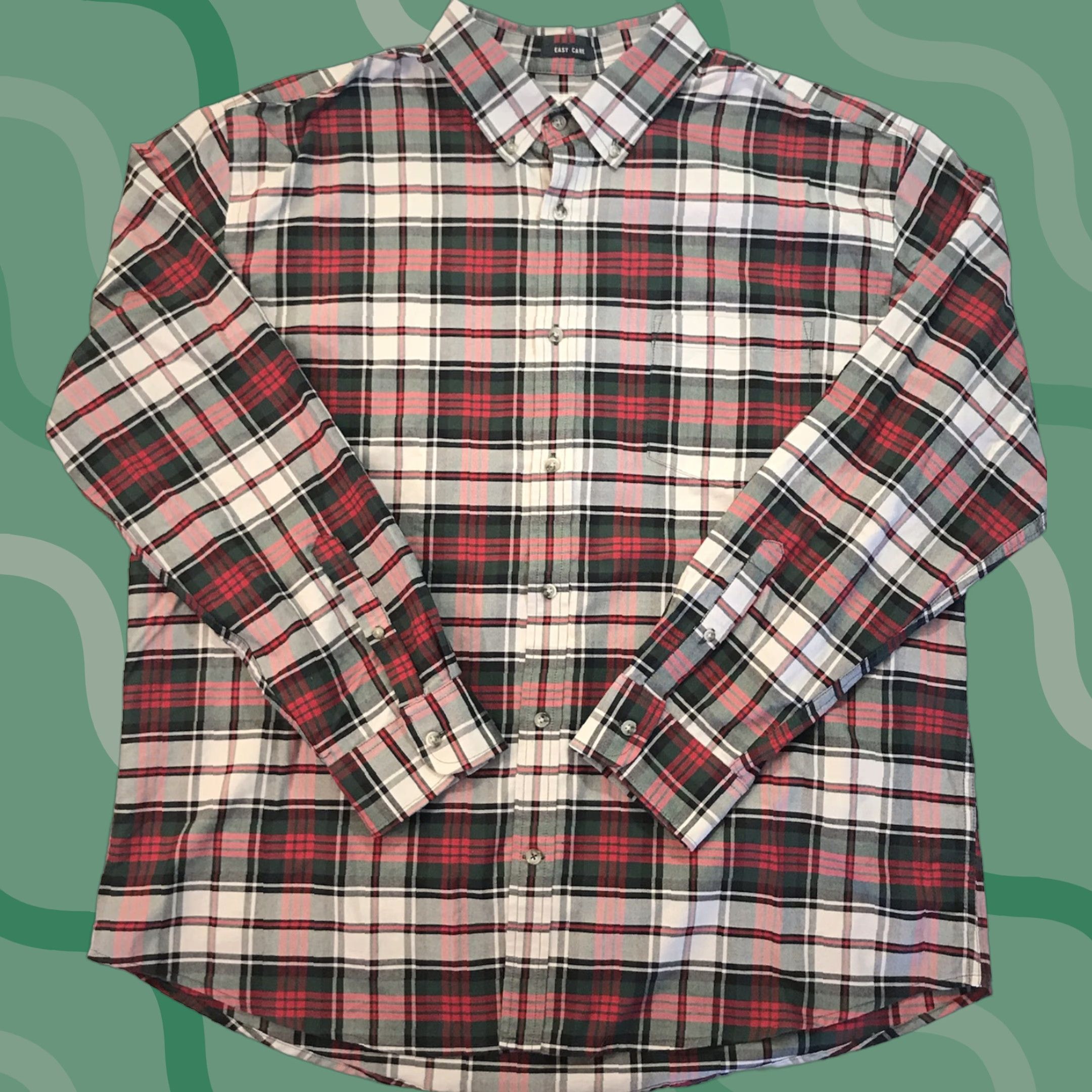 Vintage St Johns Bay Mens Plaid Button Up Shirt Sz XXL Casual Buffalo Long Teacher Dress Size US XXL / EU 58 / 5 - 1 Thumbnail
