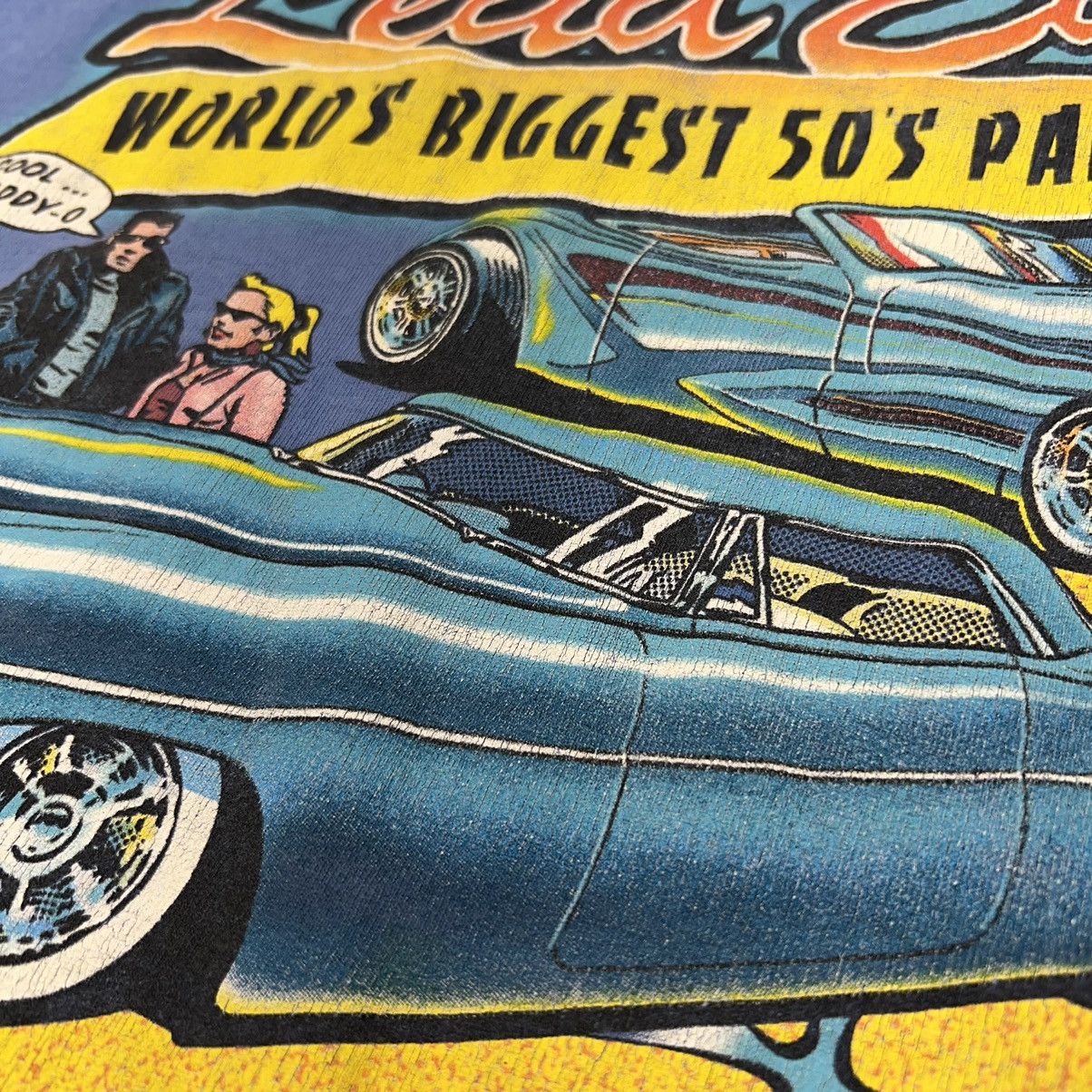 Anvil × Vintage VTG Car Tee Anvil Shirt Blue Hot Rod Classic Custom Graphic Size US XL / EU 56 / 4 - 3 Thumbnail