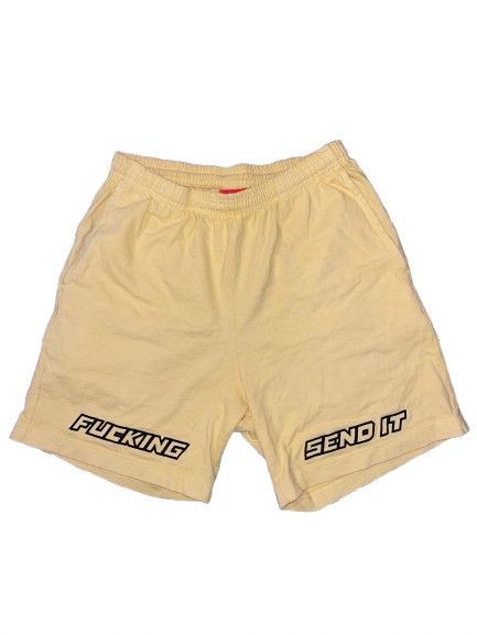 Full Send Yellow and black F*cking Send It shorts Size US 28 / EU 44 - 1 Thumbnail