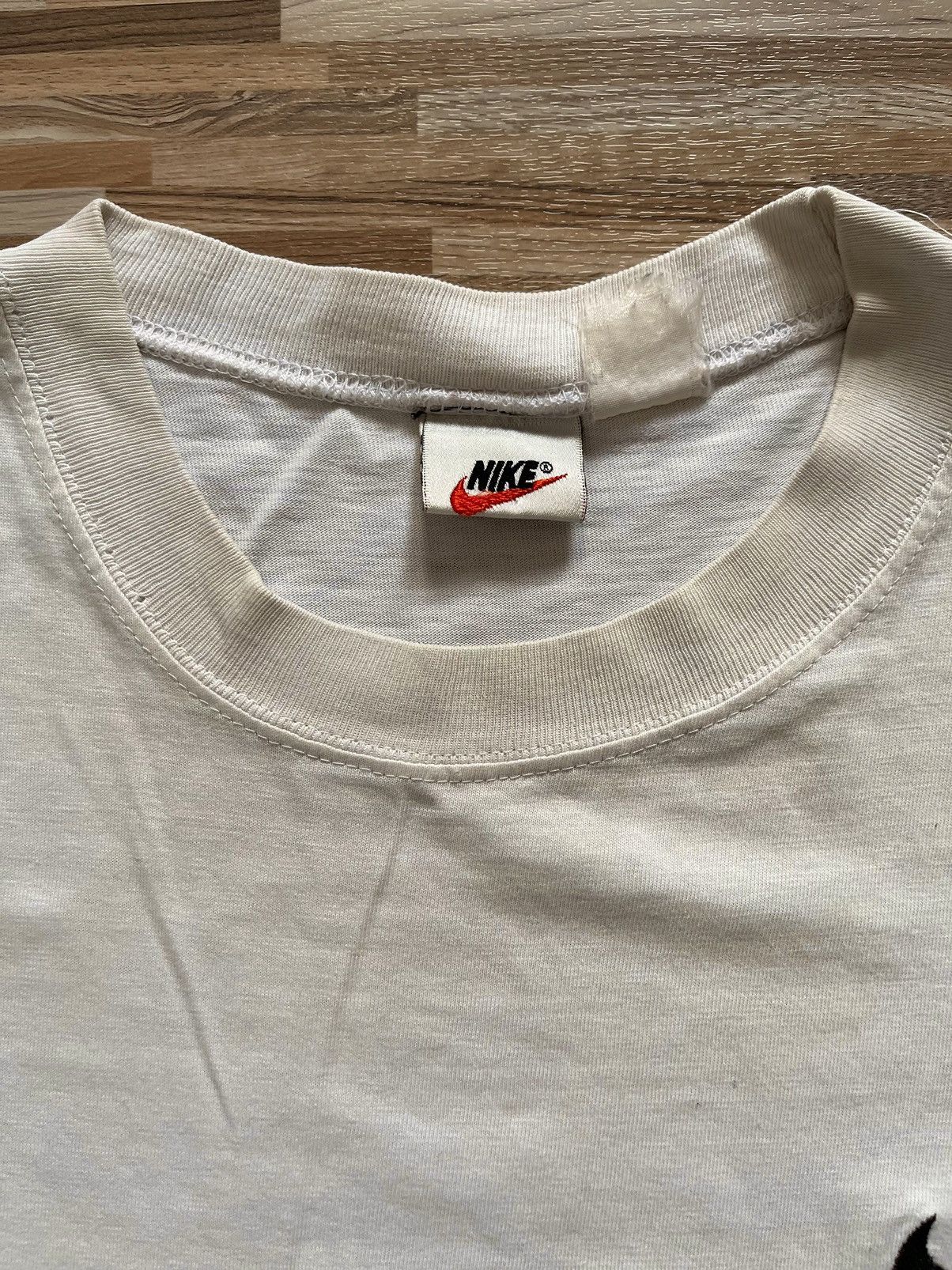 Nike Vintage 90s White Nike tee Size US L / EU 52-54 / 3 - 3 Thumbnail