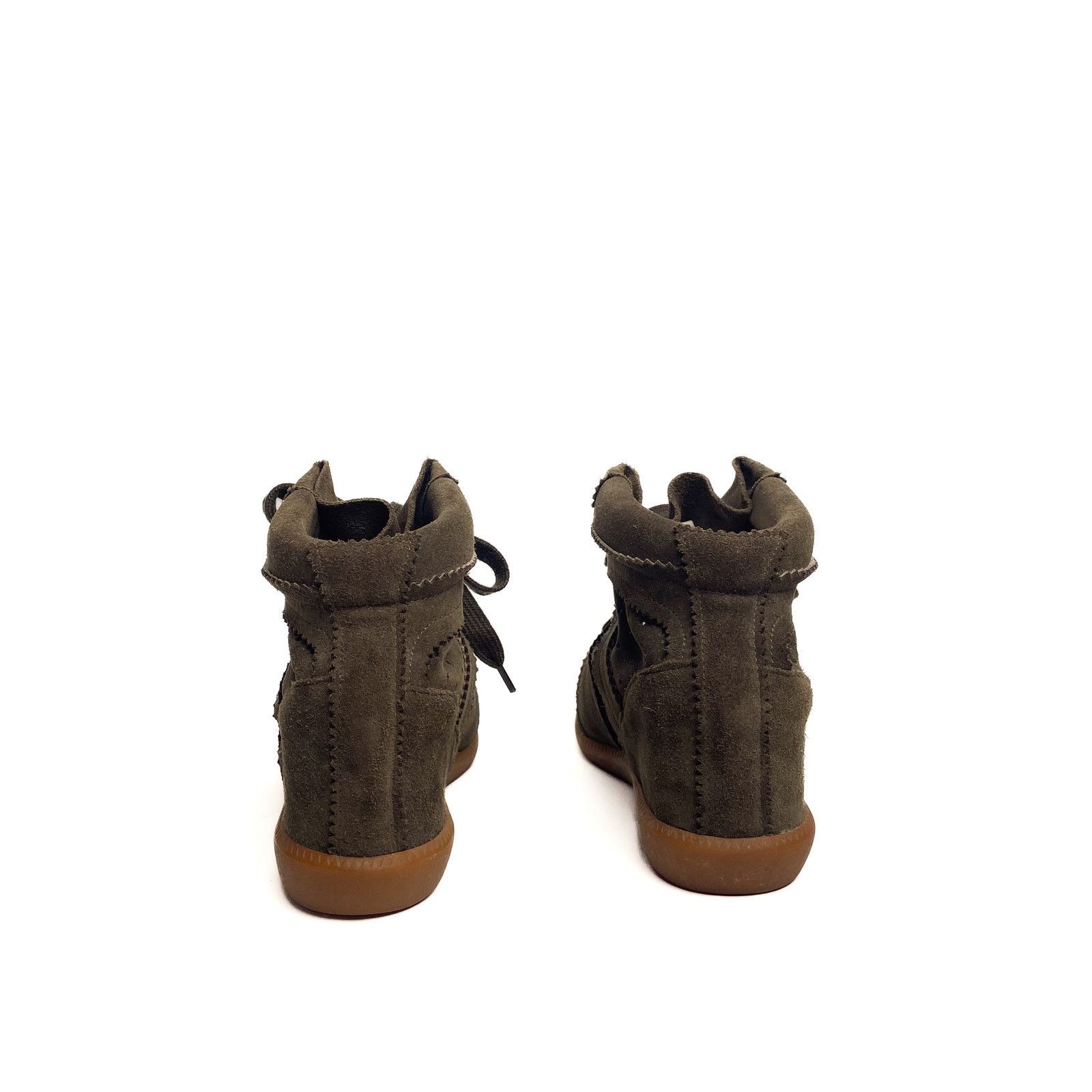 Isabel Marant Green Suede Wedge Sneaker Size US 9.5 / IT 39.5 - 5 Thumbnail