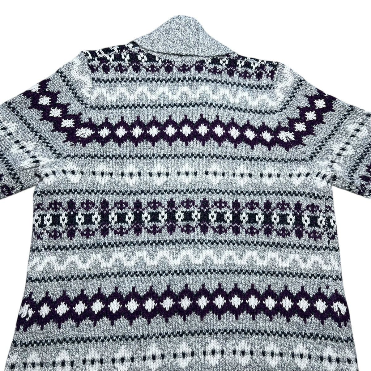 L.L. Bean NWT LL Bean 100% Lambs Wool Fair Isle Long Sweater Cardigan Size L / US 10 / IT 46 - 11 Thumbnail