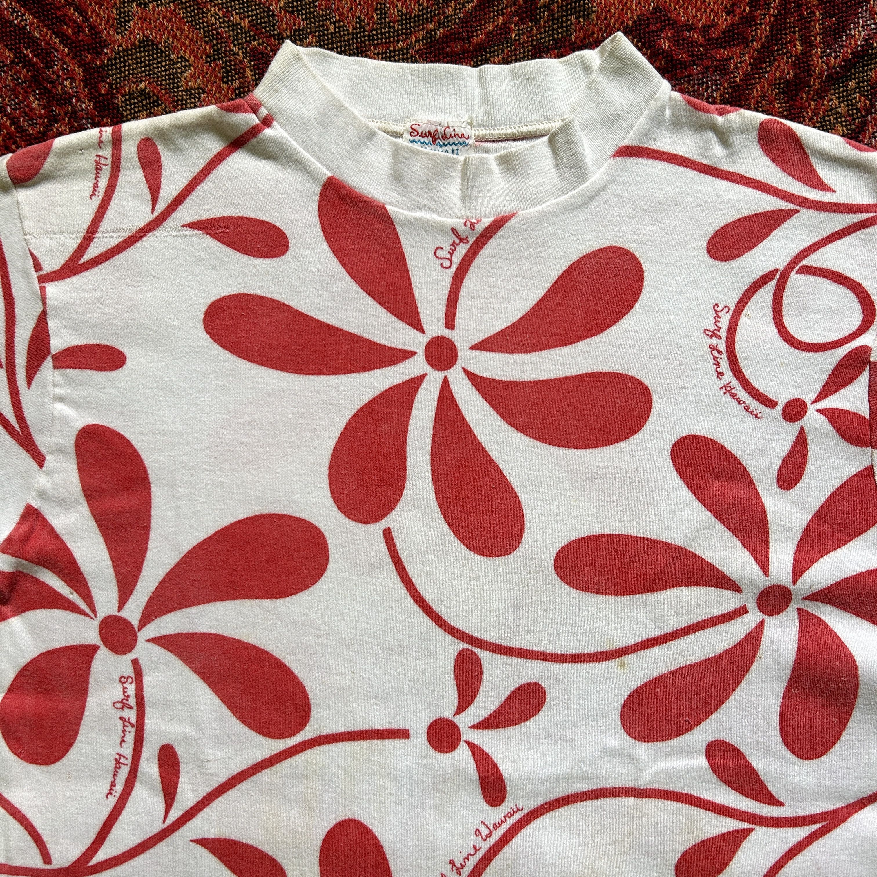Vintage Vintage 1960s Surf Line Hawaii All Over Print Tee Size US S / EU 44-46 / 1 - 2 Thumbnail