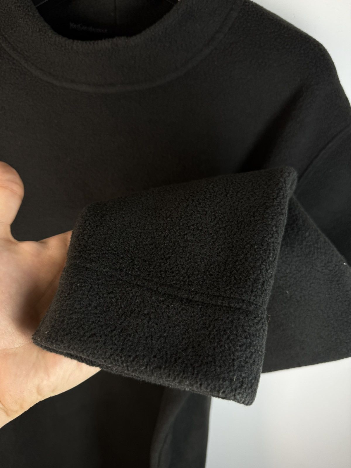 Yves Saint Laurent Fleece YSL Sweatshirt Black Turtleneck Soft Vintage Sweater Size US M / EU 48-50 / 2 - 8 Thumbnail