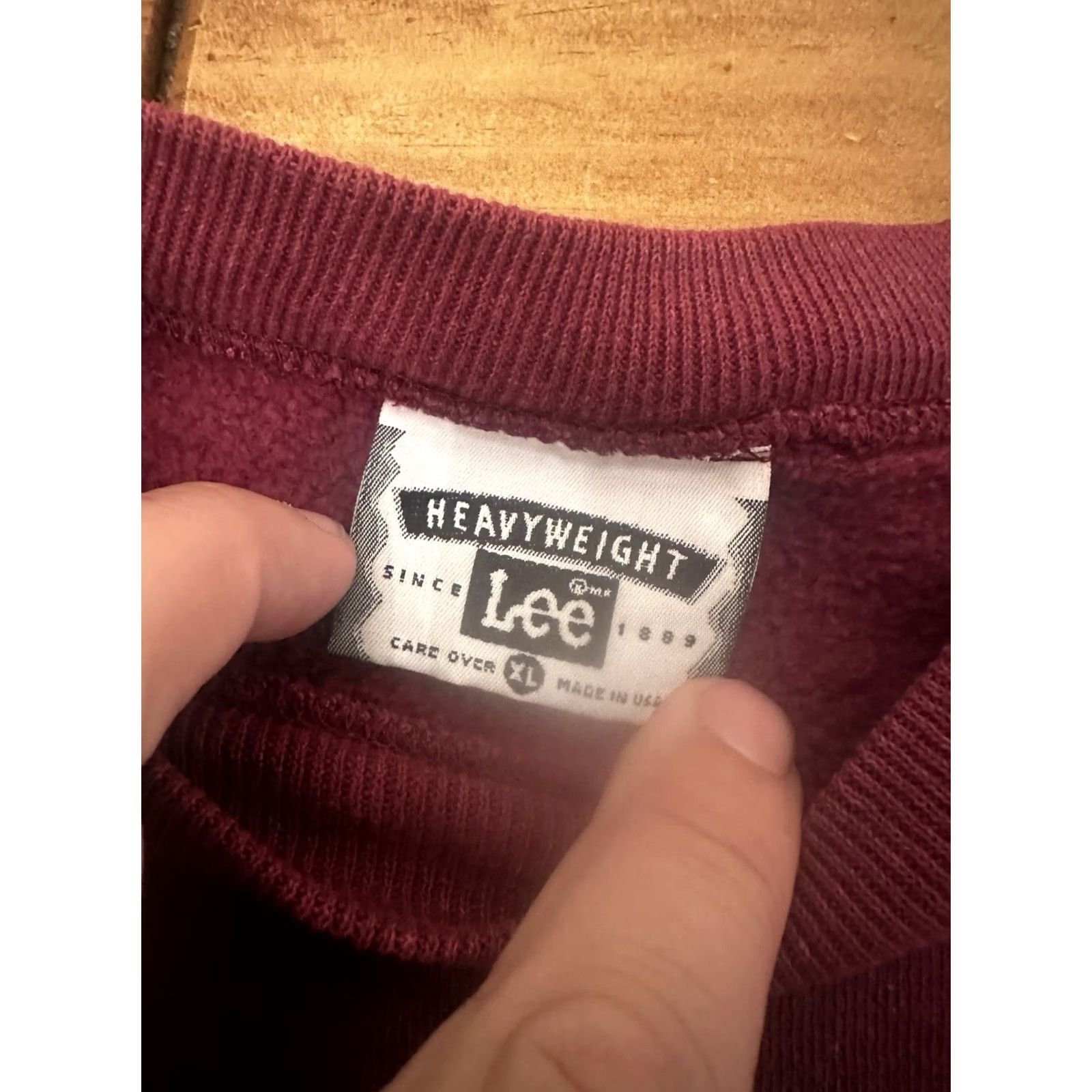 Lee VINTAGE Sweatshirt Lee Sport Burgundy XL Mens Crewneck 90s Made In USA Size US XL / EU 56 / 4 - 3 Thumbnail