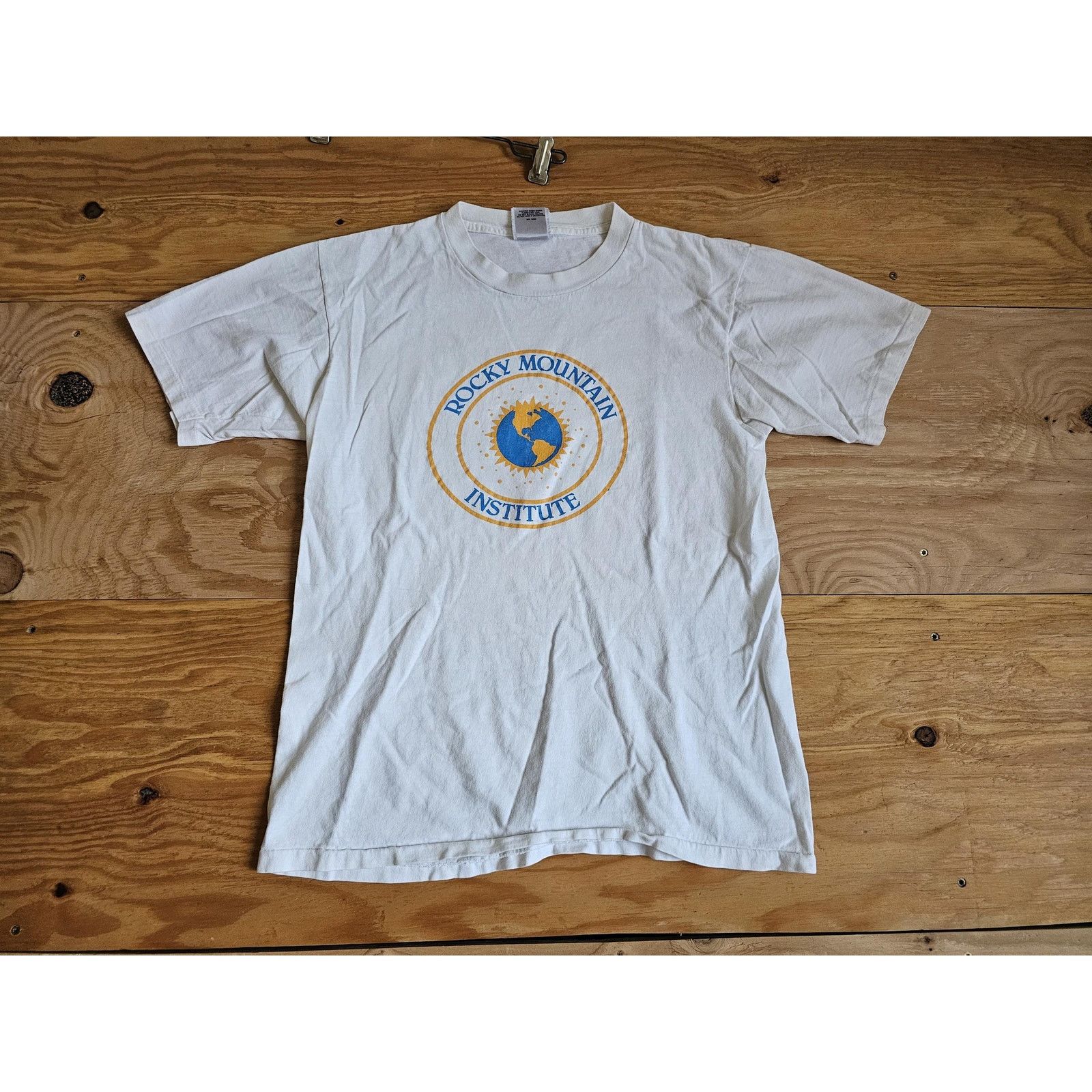 Other Rocky Mountain Institute Globe Earth White T-Shirt M 1990s Size US M / EU 48-50 / 2 - 1 Thumbnail