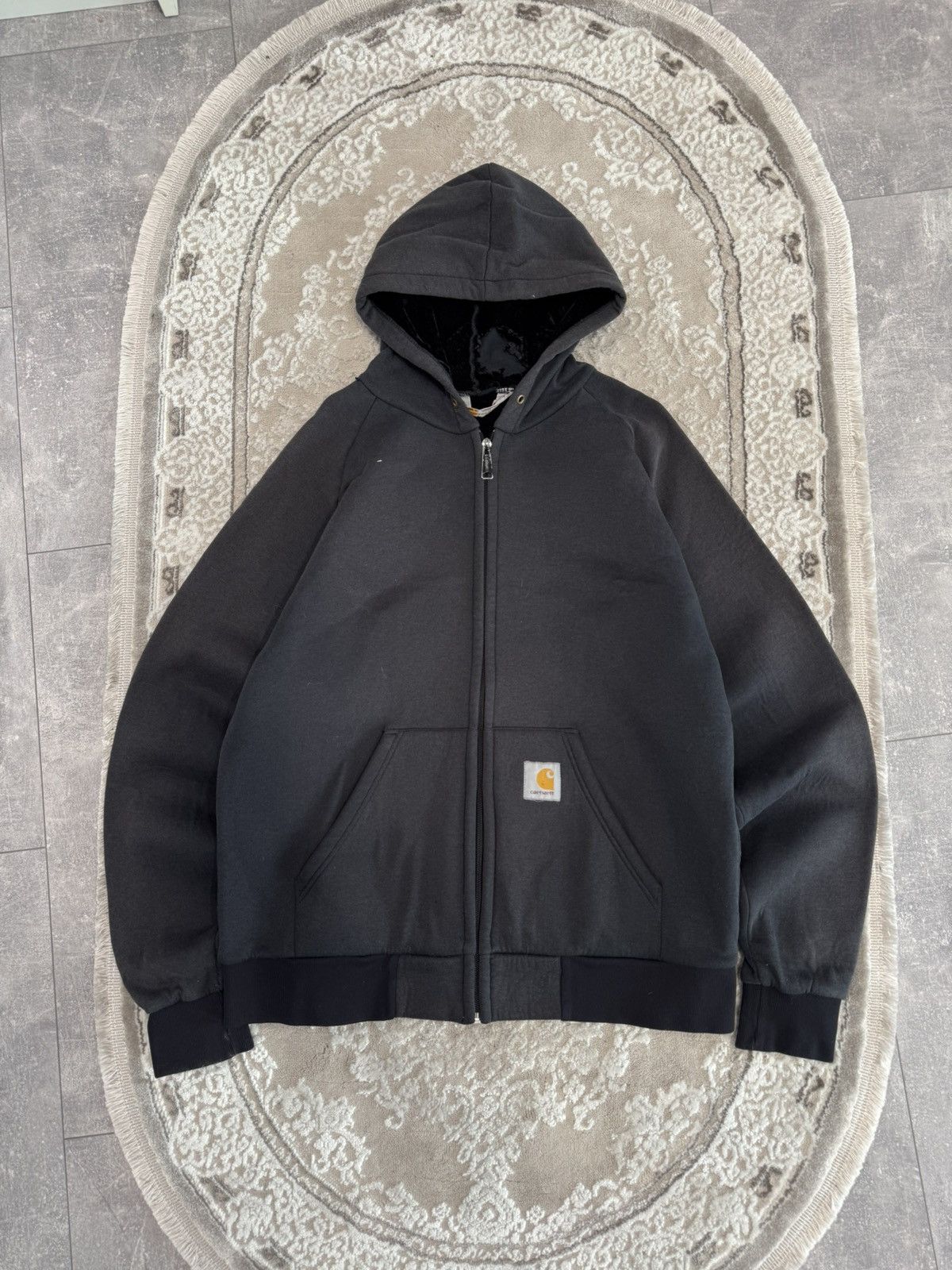 Carhartt Vintage Carhartt Zip Up Hoodie Fleece Faded Size US L / EU 52-54 / 3 - 1 Thumbnail