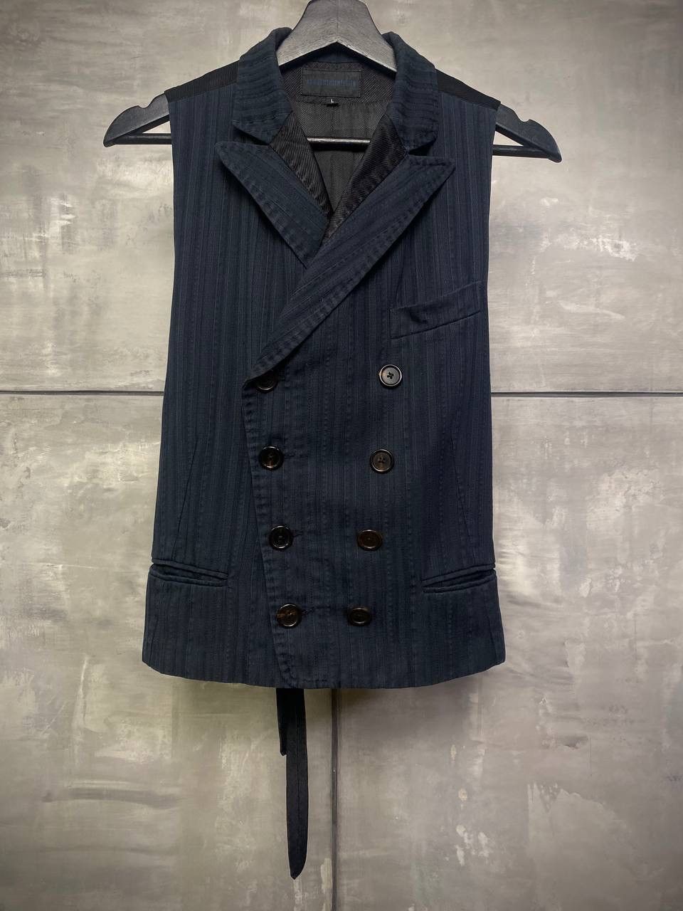 Ann Demeulemeester Cotton strap stripes vest L Size US L / EU 52-54 / 3 - 1 Thumbnail