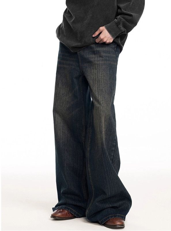 Vintage Men's American Retro Straight Leg Loose Wide Leg Jeans Size US 32 / EU 48 - 5 Thumbnail