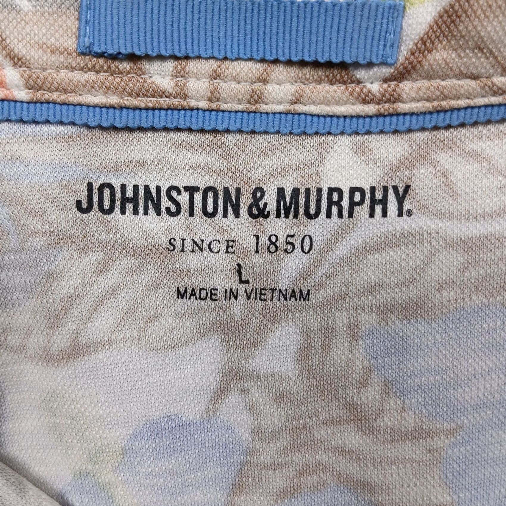 Johnston & Murphy Johnston & Murphy Men's Polo Shirt L Floral Hawaiian Print Short Sleeve Casual Wear Resort Wear Summer Collared Breathable Multicolor Mens Size US L / EU 52-54 / 3 - 4 Thumbnail